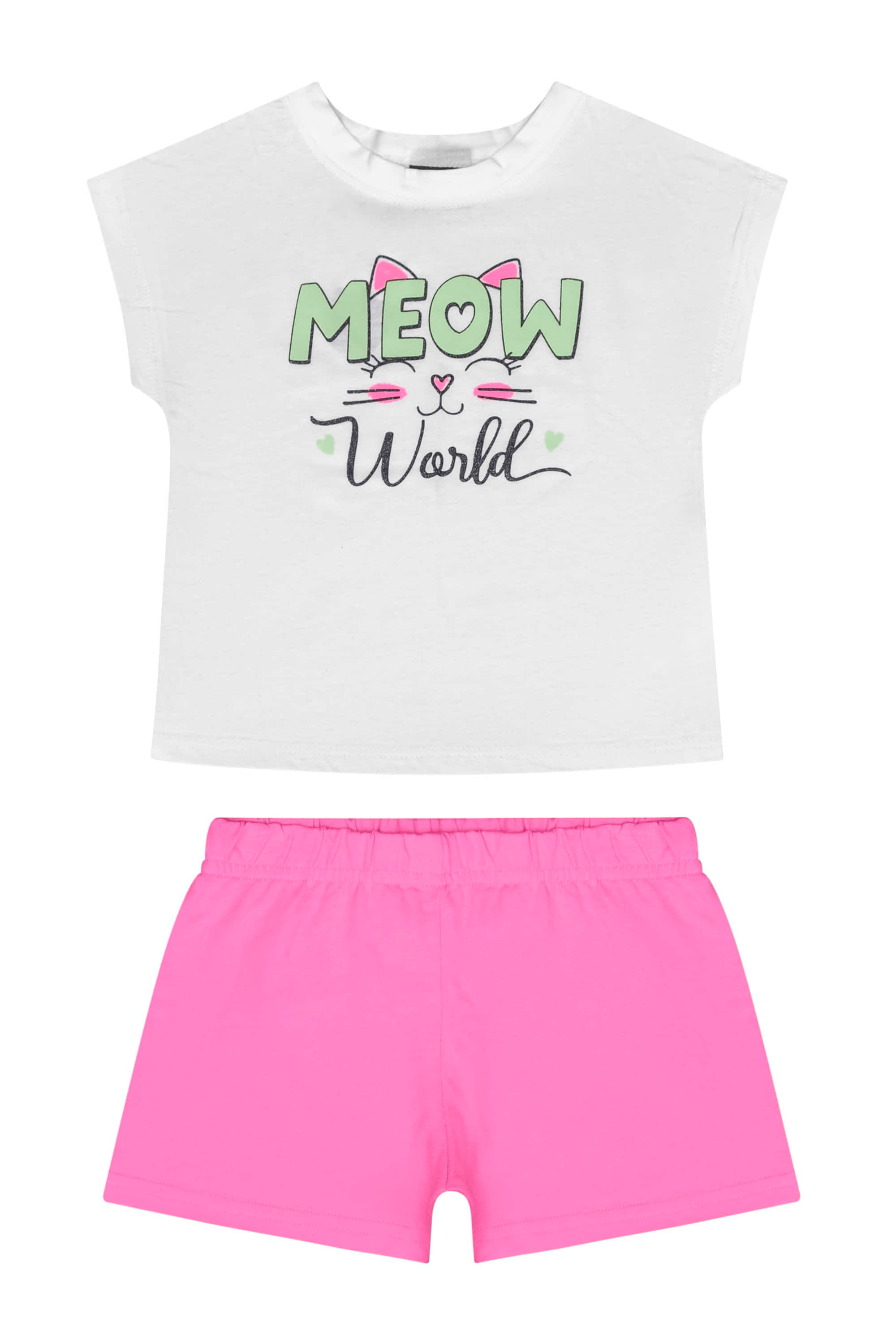 Conjunto com Blusa e Short para Menina (Off White) Guloseima - Imagem 2