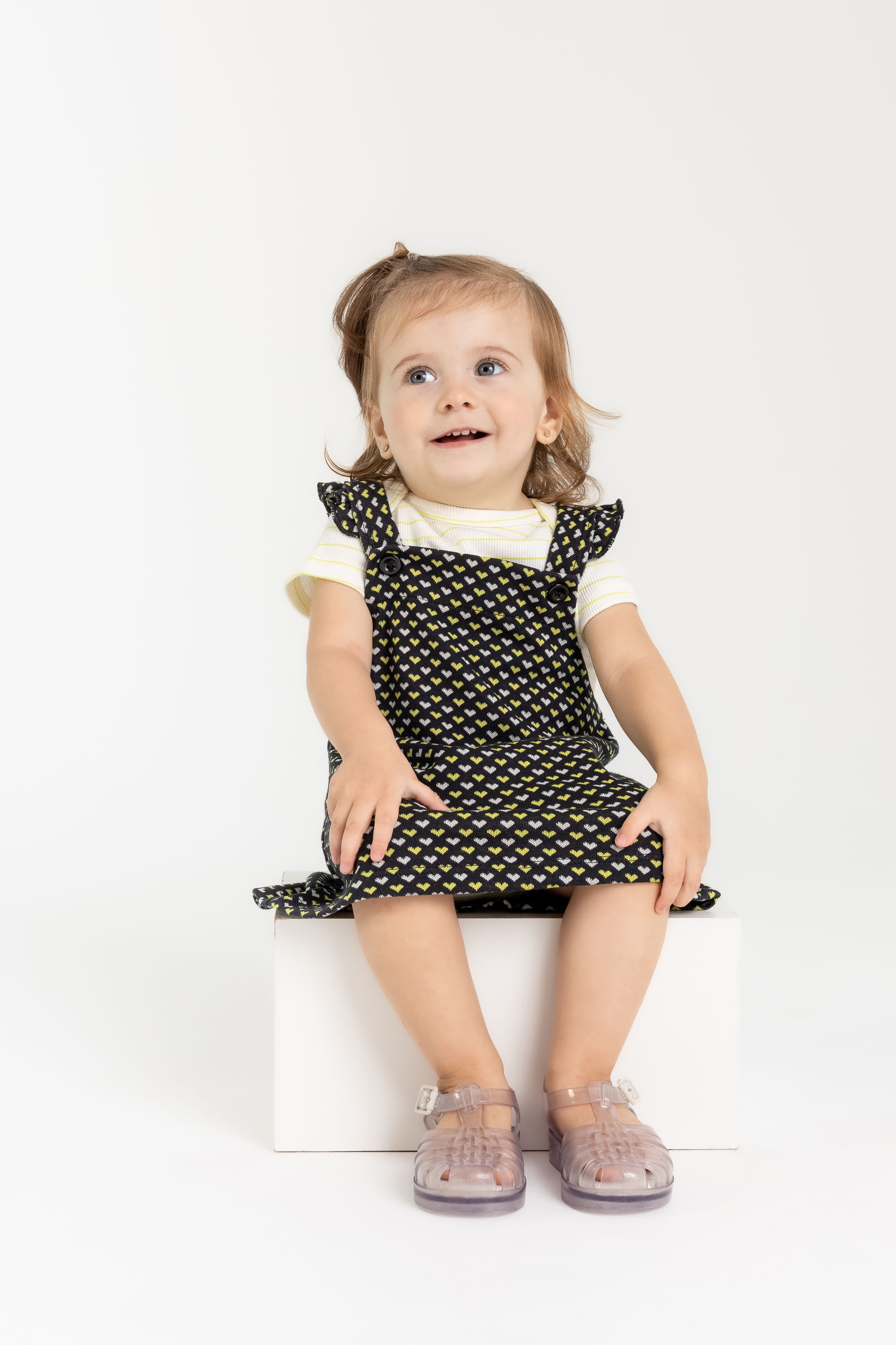 Conjunto Body e Salopete Bebê Menina (Verde) Guloseima