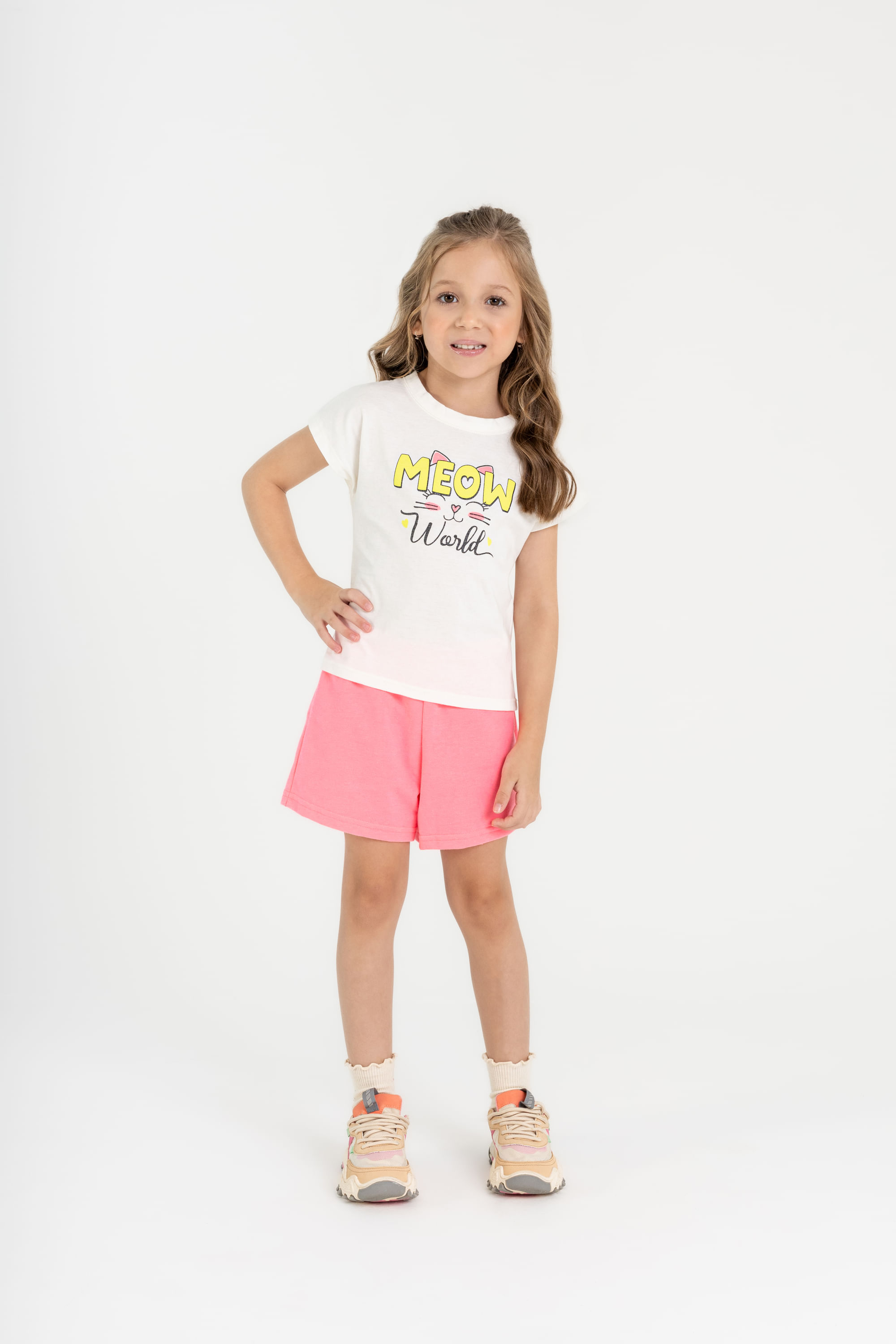 Conjunto com Blusa e Short para Menina (Off White) Guloseima - Imagem 19