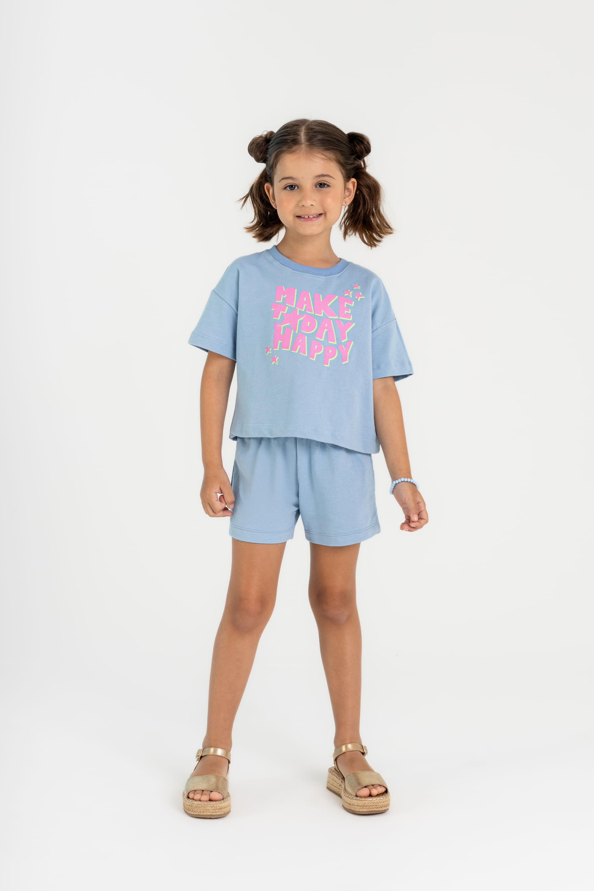 Conjunto Infantil para Menina em Moletinho (Azul) Guloseima - Imagem 43