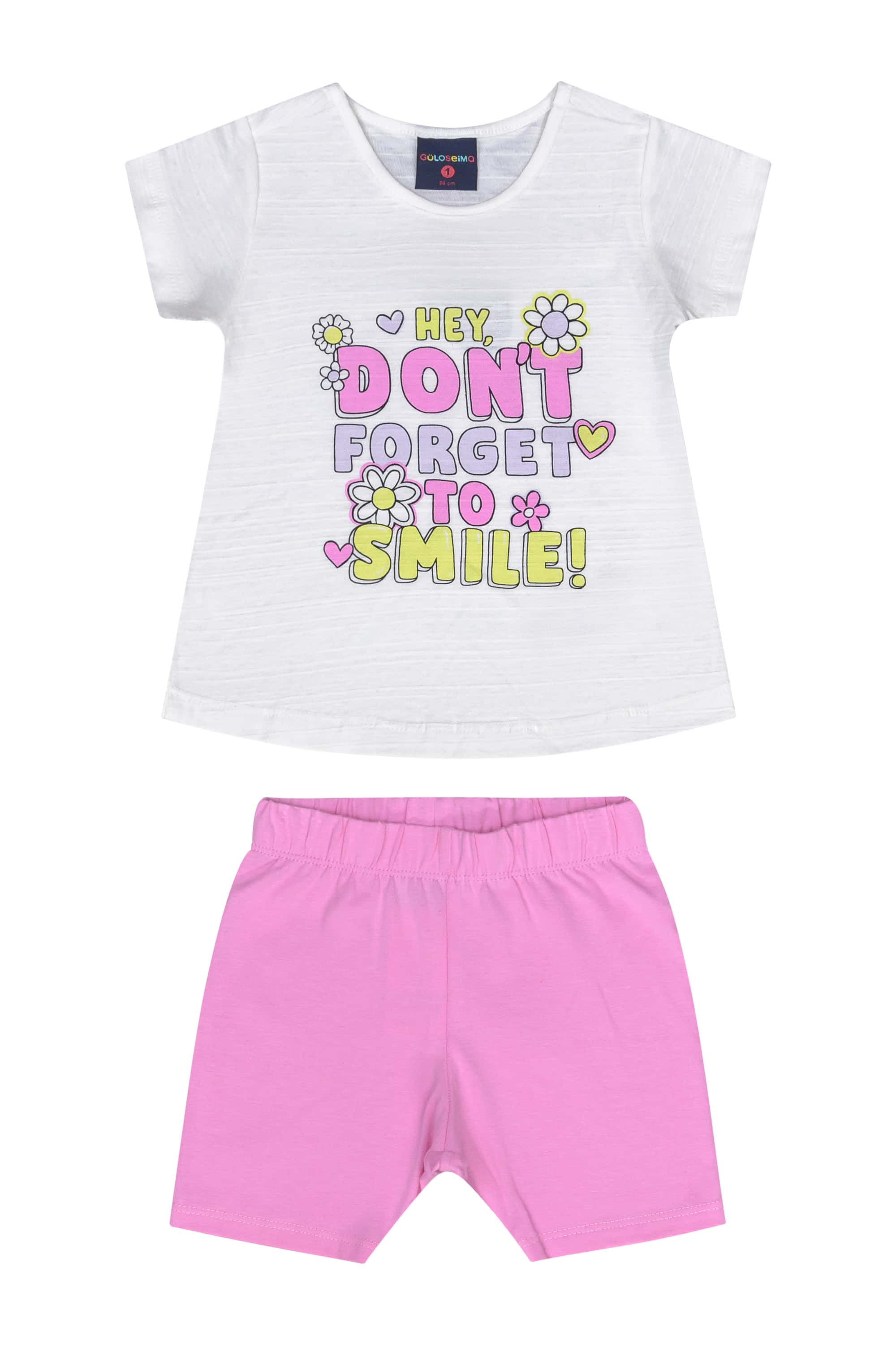 Conjunto Infantil para Menina com Blusa e Ciclista (Off White) Guloseima - Imagem 5