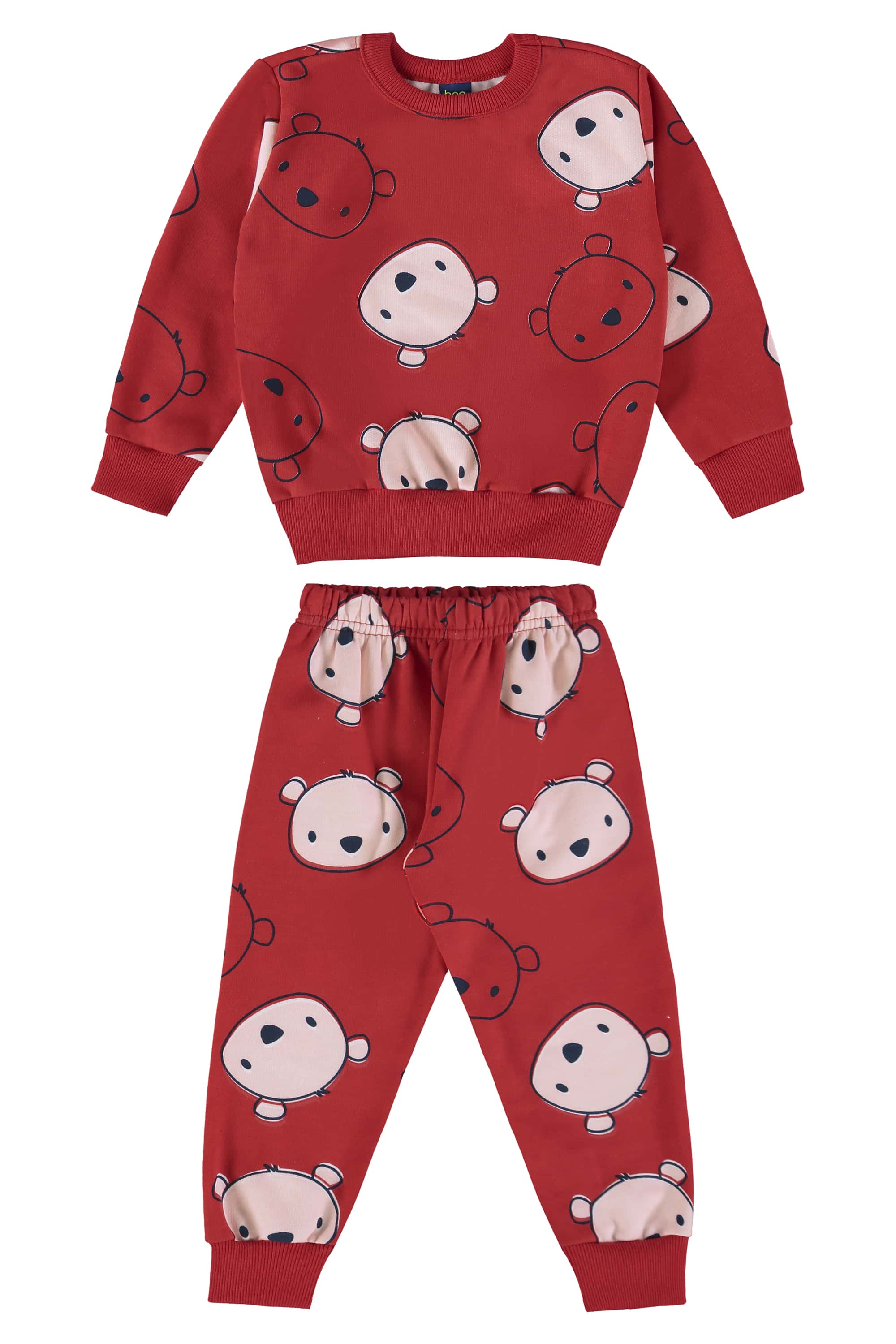 Conjunto Infantil Feminina com Blusão e Calça (Vermelho) Bee Loop