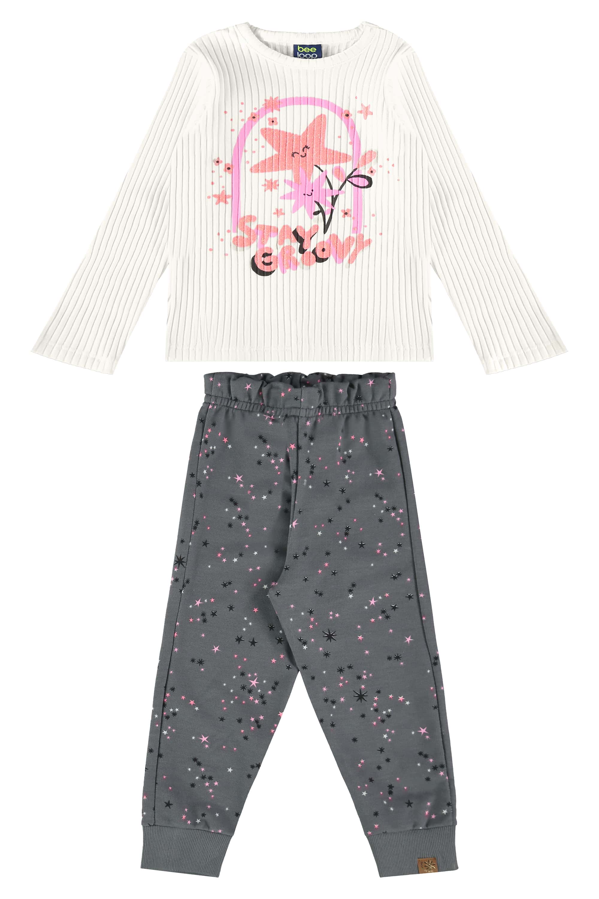 Conjunto Infantil Femininas com Blusa e Calça (Branco) Bee Loop - Imagem 23