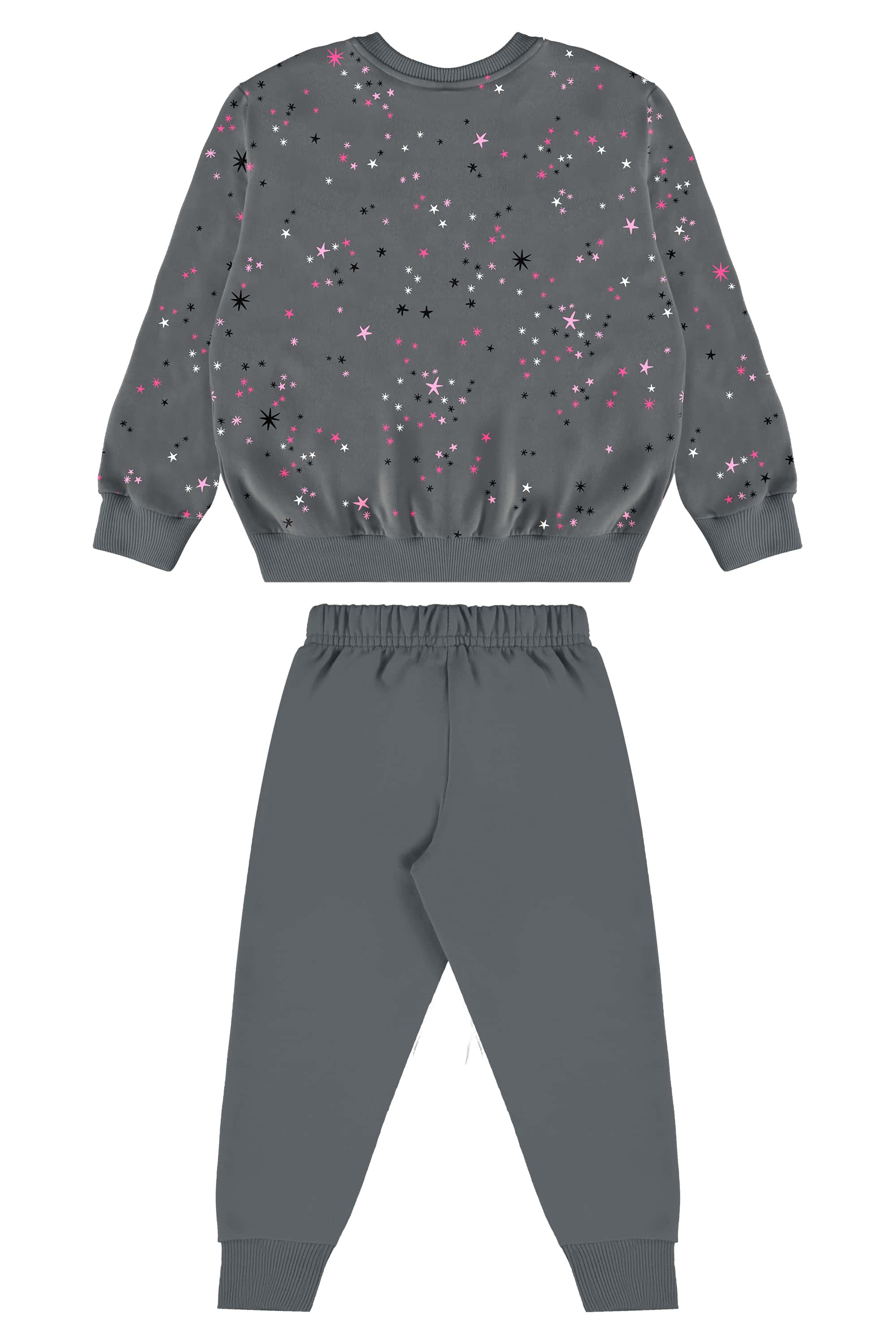 Conjunto Infantil com Blusão e Calça para Menina (Cinza) Bee Loop - Imagem 33