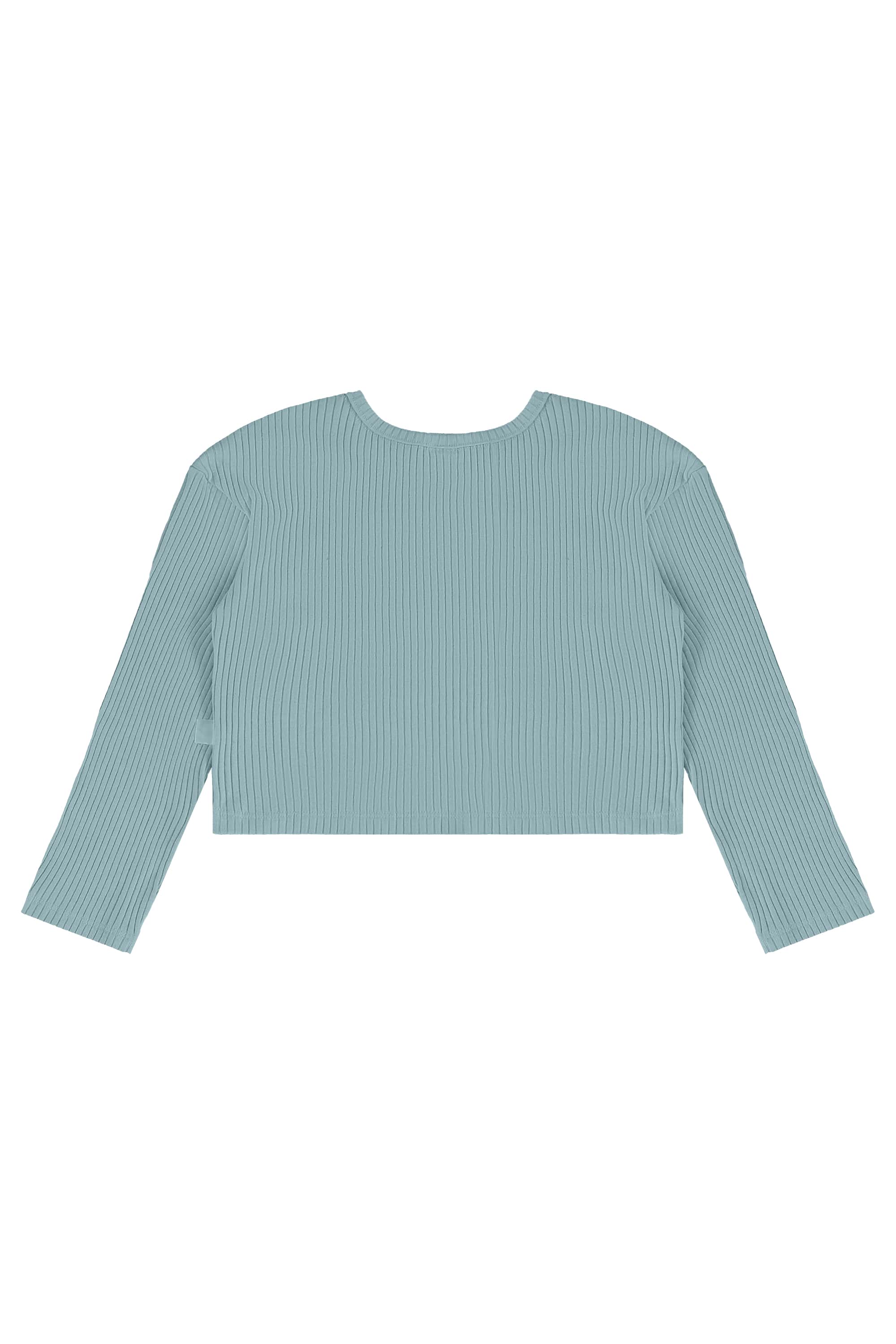 Conjunto Infantil com Blusa Cropped e Calça (Azul) Bee Loop - Imagem 5