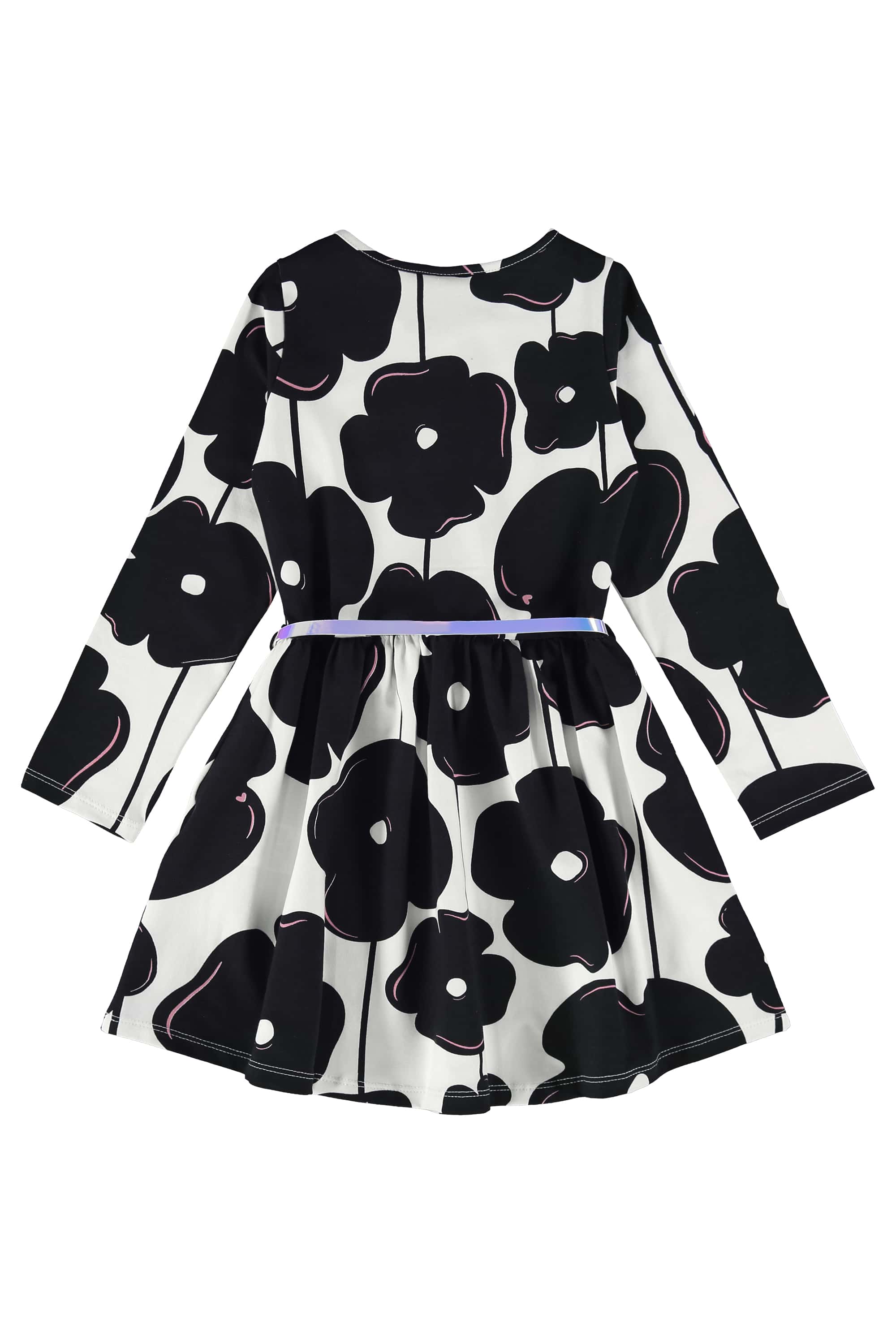 Vestido de Manga Longa com Cinto (Branco) Bee Loop - Imagem 9