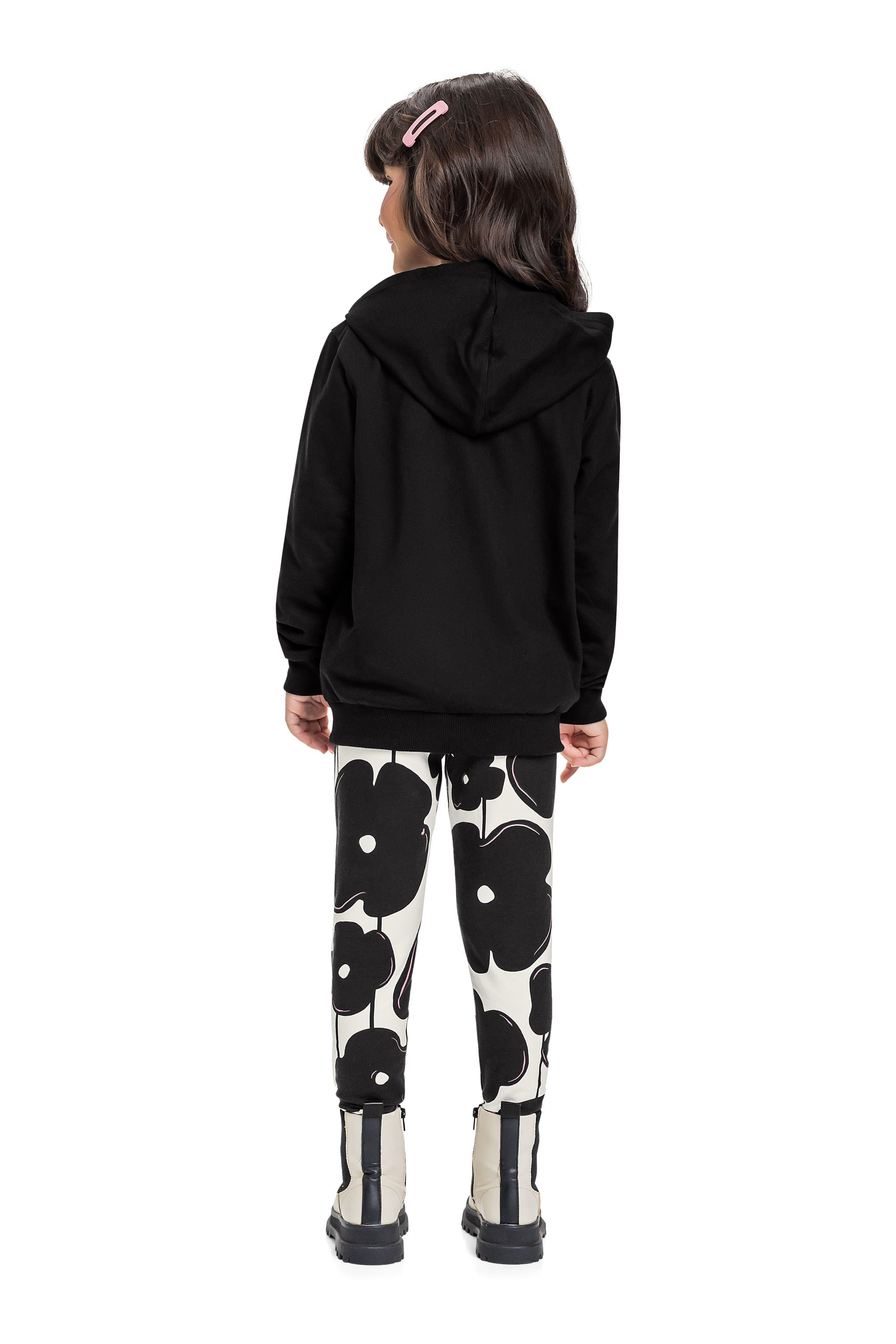Conjunto Jaqueta e Calça Legging Molecotton para Meninas (Preto) Bee Loop - Imagem 37