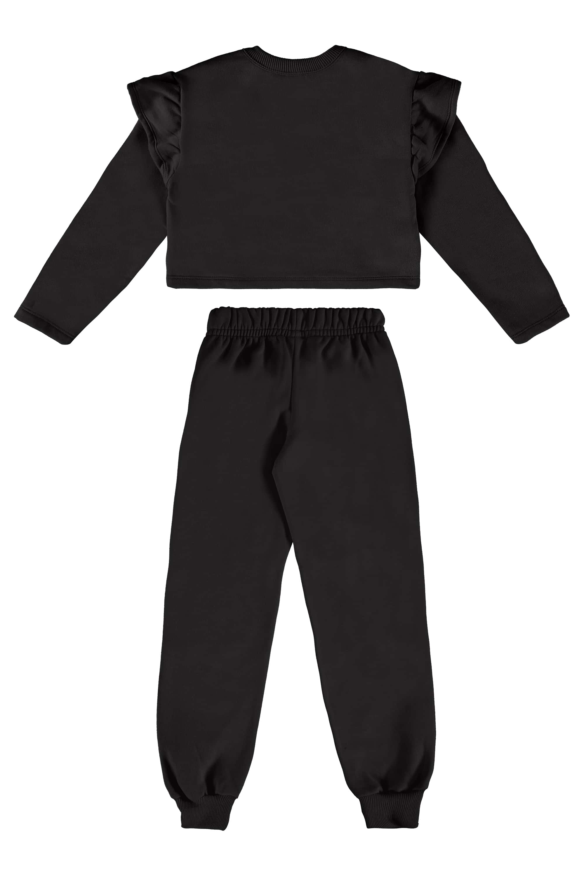 Conjunto Infantil com Blusa Cropped e Calça (Preto) Bee Loop - Imagem 12