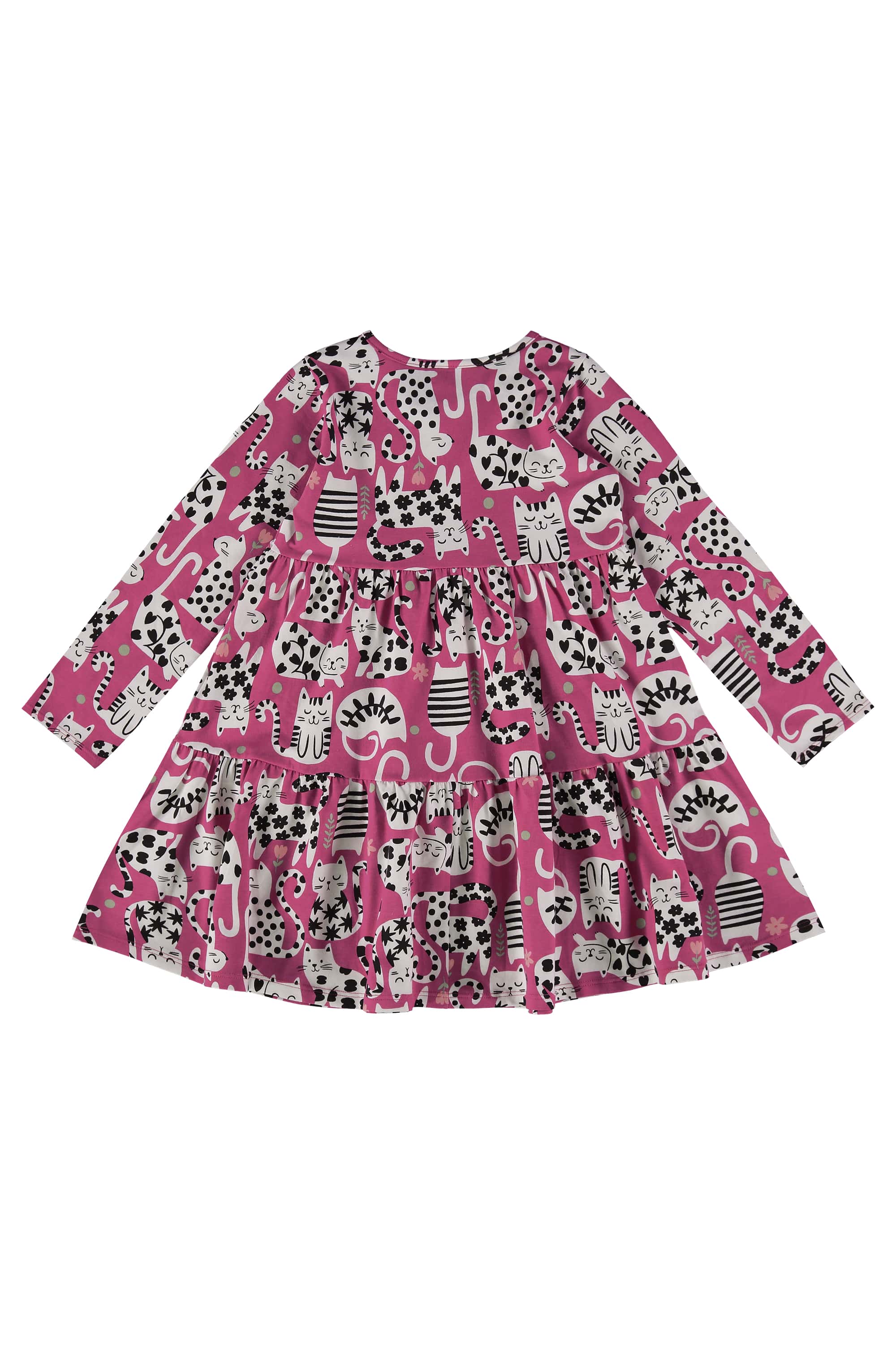Vestido Infantil Manga Longa de Gatinho (Rosa) Bee Loop - Imagem 12
