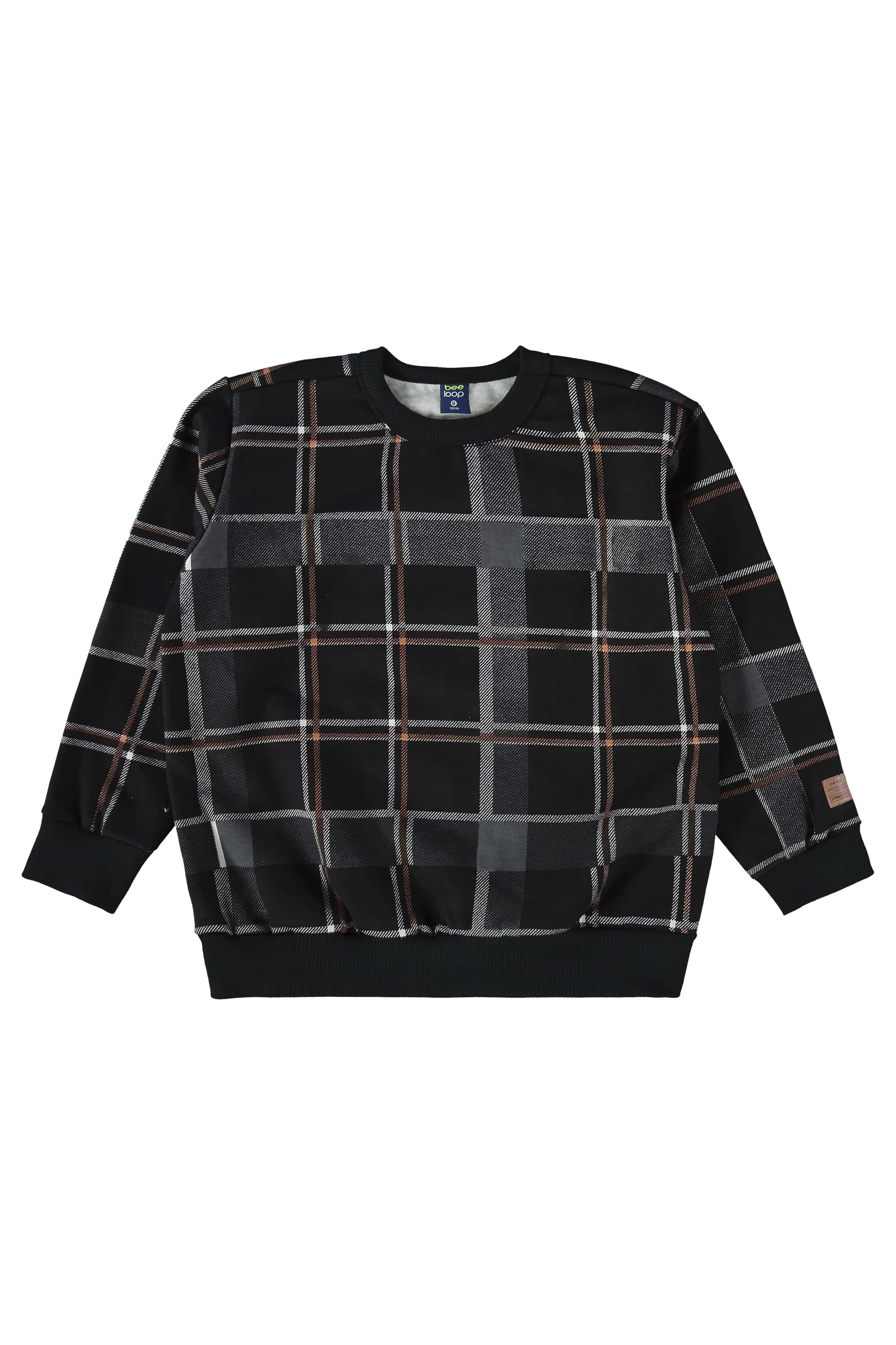 Conjunto Blusão Xadrez e Calça para Menino (Preto) Bee Loop - Imagem 8