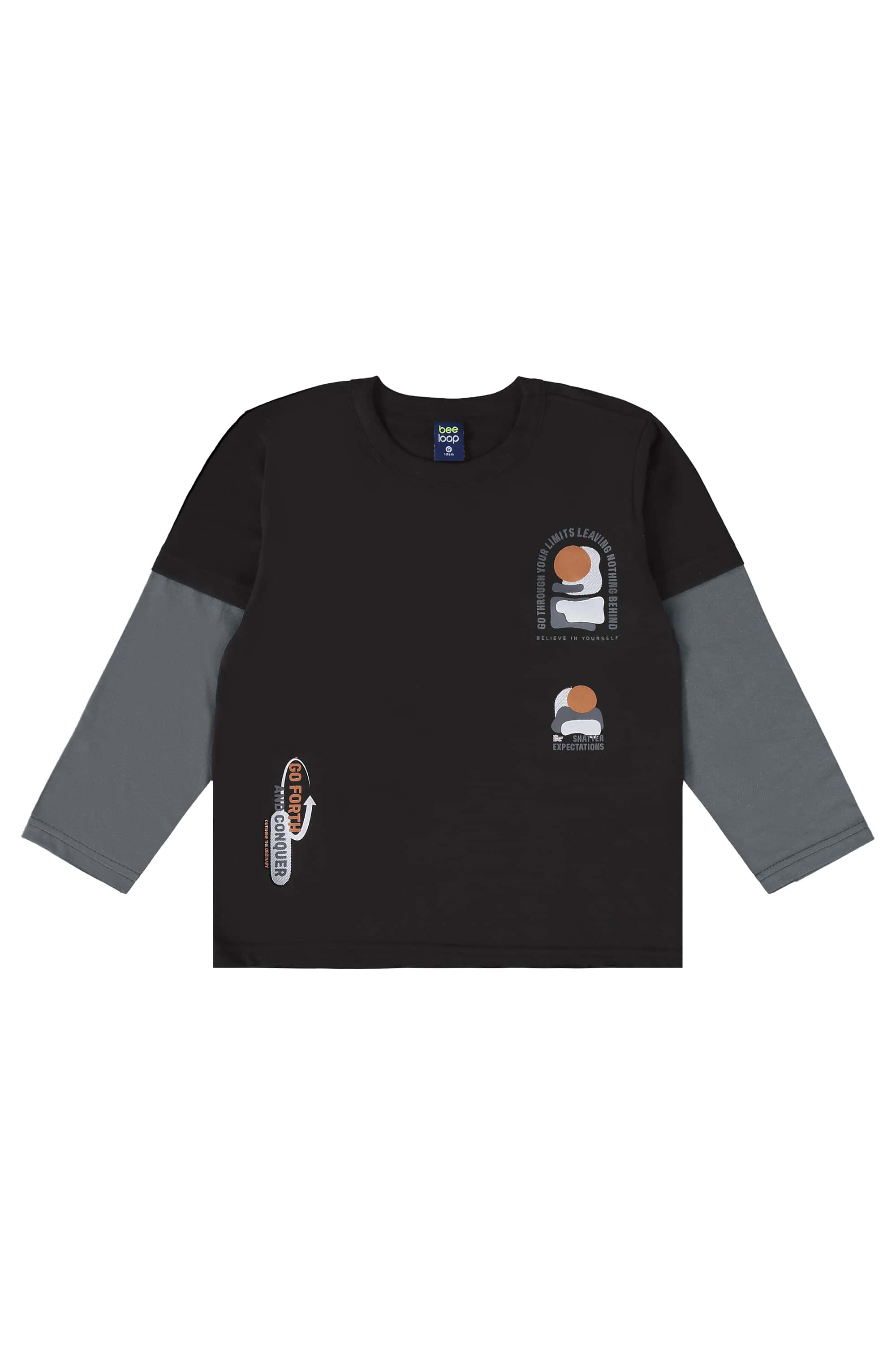 Conjunto Menino Camiseta Meia Malha e Calça Moletom (Preto) Bee Loop - Imagem 8