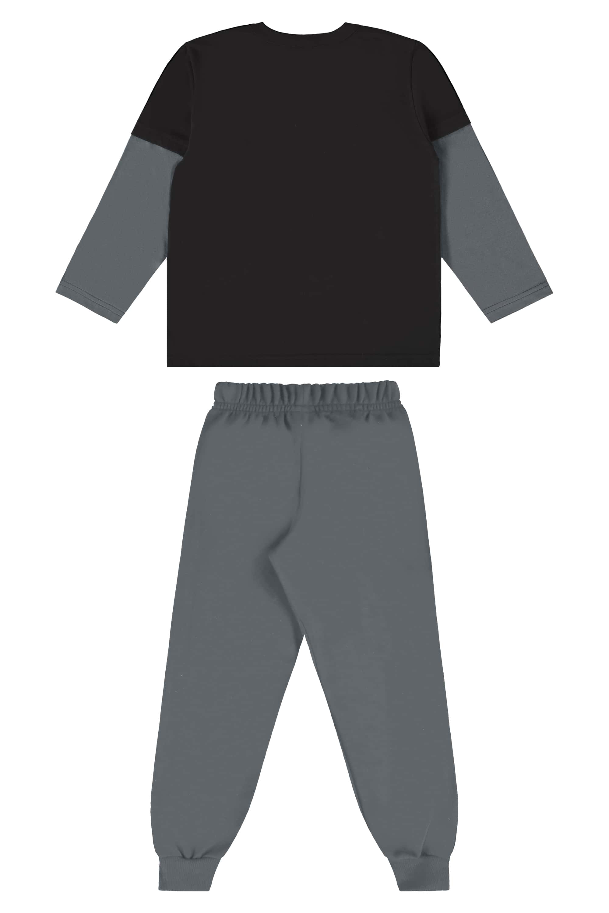 Conjunto Menino Camiseta Meia Malha e Calça Moletom (Preto) Bee Loop - Imagem 34