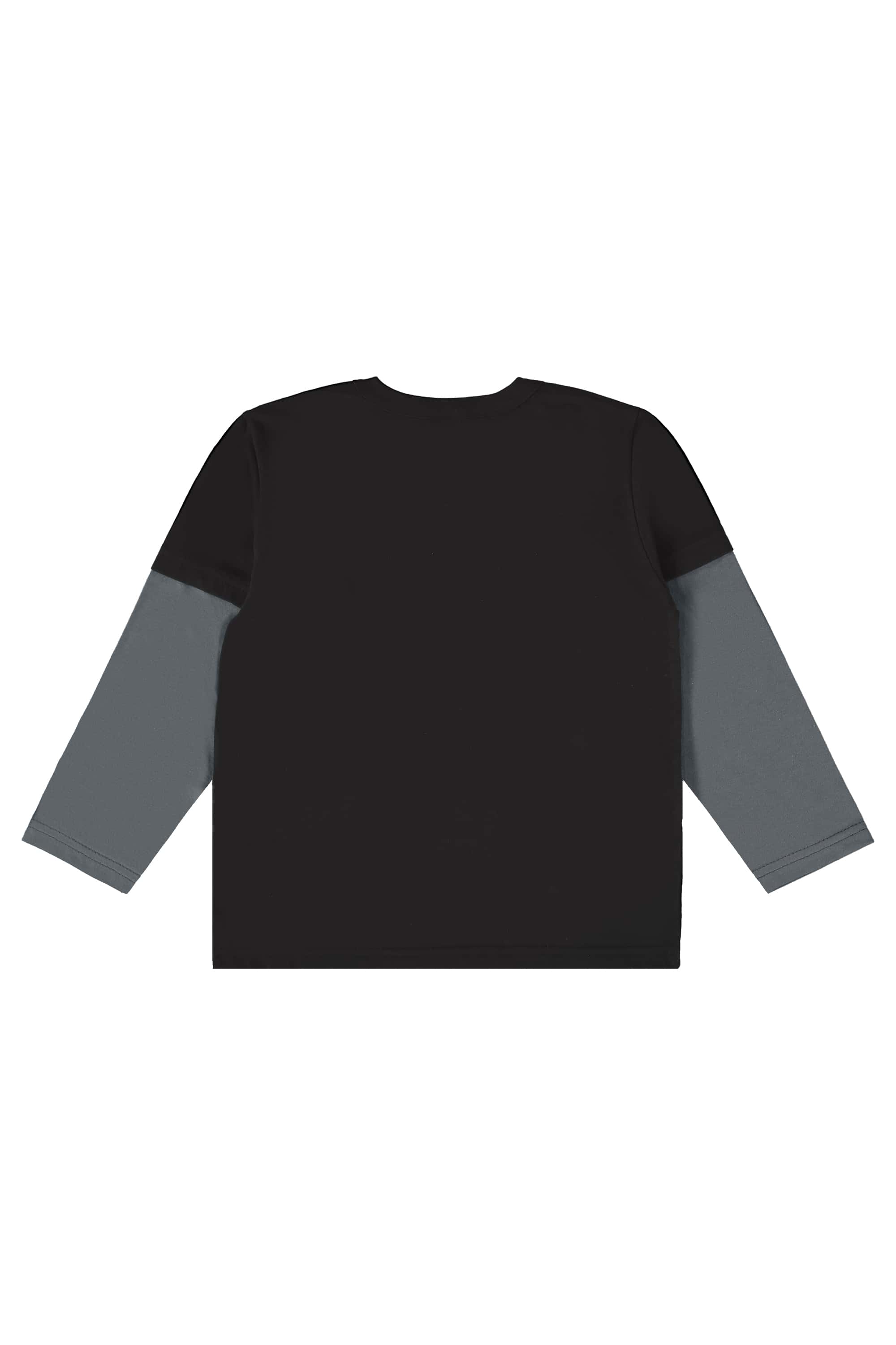 Conjunto Menino Camiseta Meia Malha e Calça Moletom (Preto) Bee Loop - Imagem 11