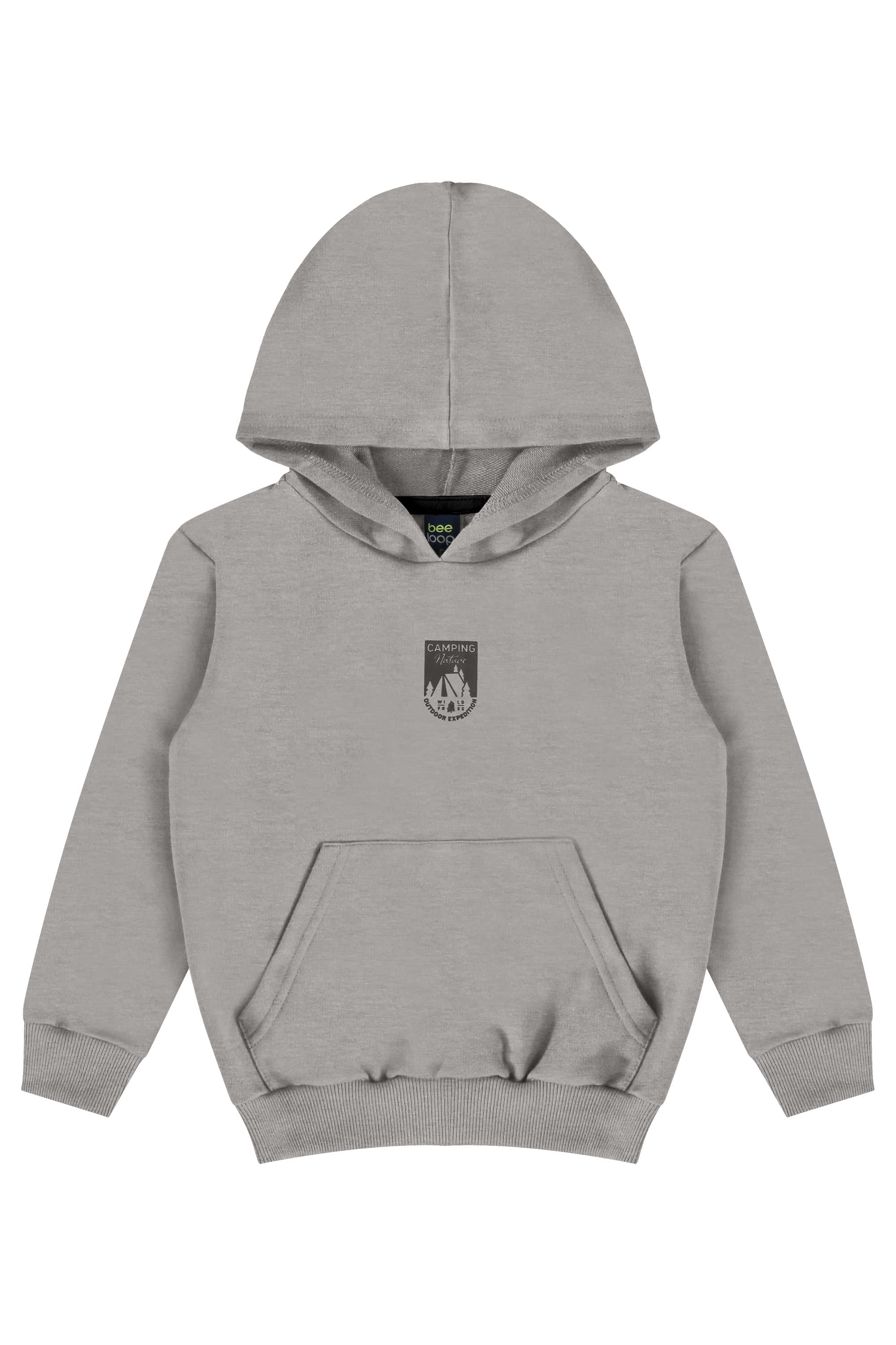 Conjunto Infantil em Moletom com Blusão e Calça (Cinza) Bee Loop - Imagem 32