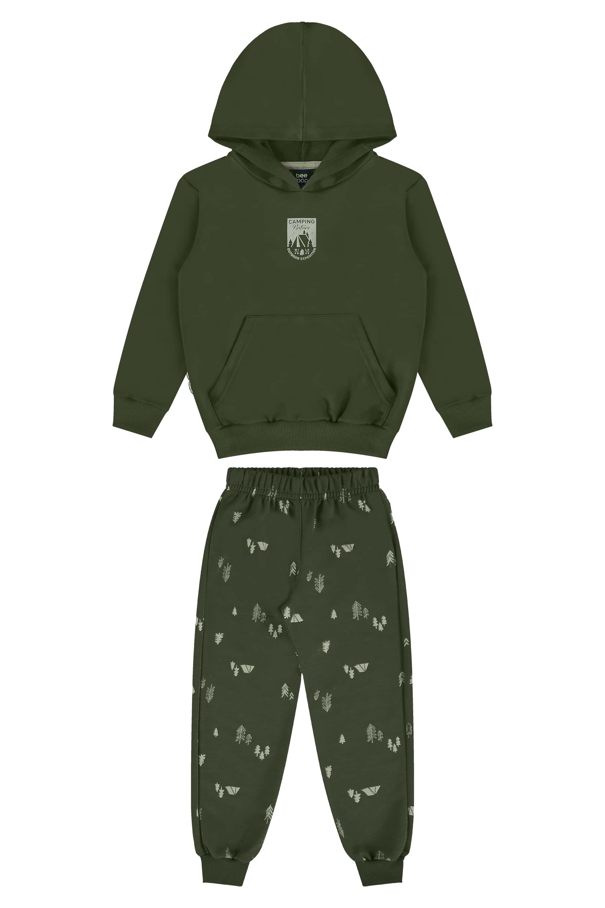 Conjunto Infantil em Moletom com Blusão e Calça (Verde) Bee Loop - Imagem 19