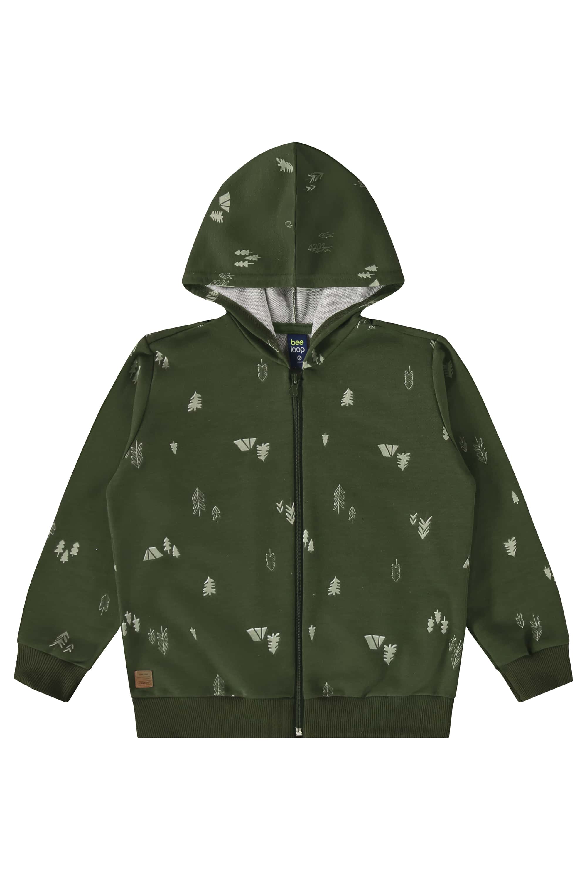 Conjunto Jaqueta com Capuz e Calça Moletom para Meninos (Verde) Bee Loop - Imagem 20
