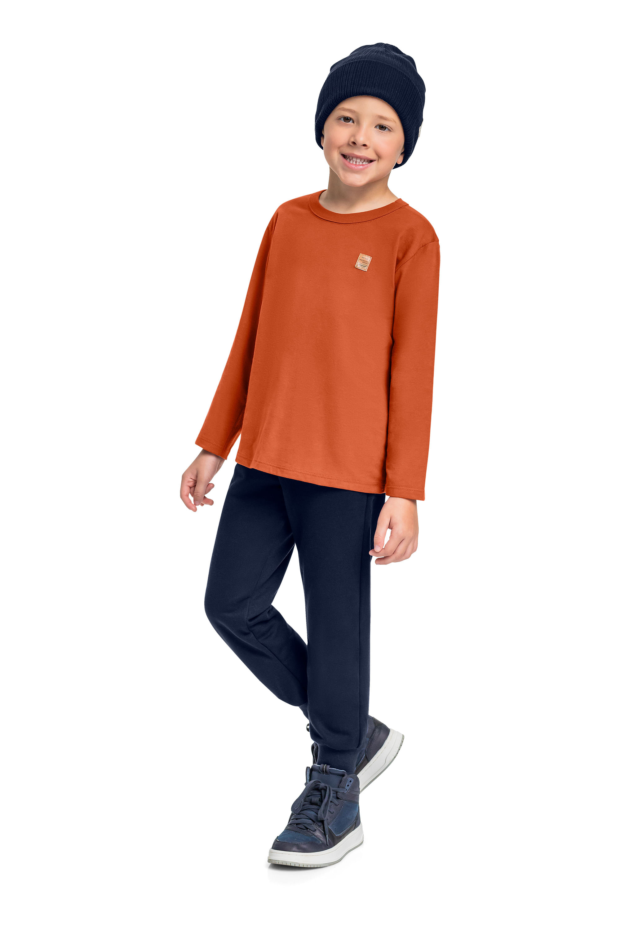 Conjunto Infantil com Blusa e Calça para Menino (Marrom) Bee Loop