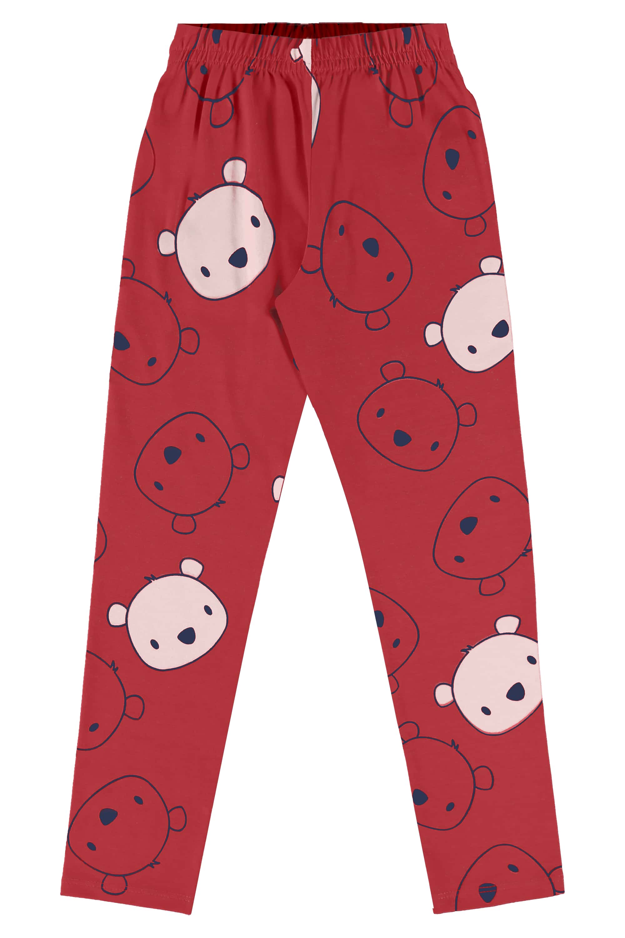 Calça Legging em Cotton Infantil (Vermelho) Bee Loop - Imagem 3