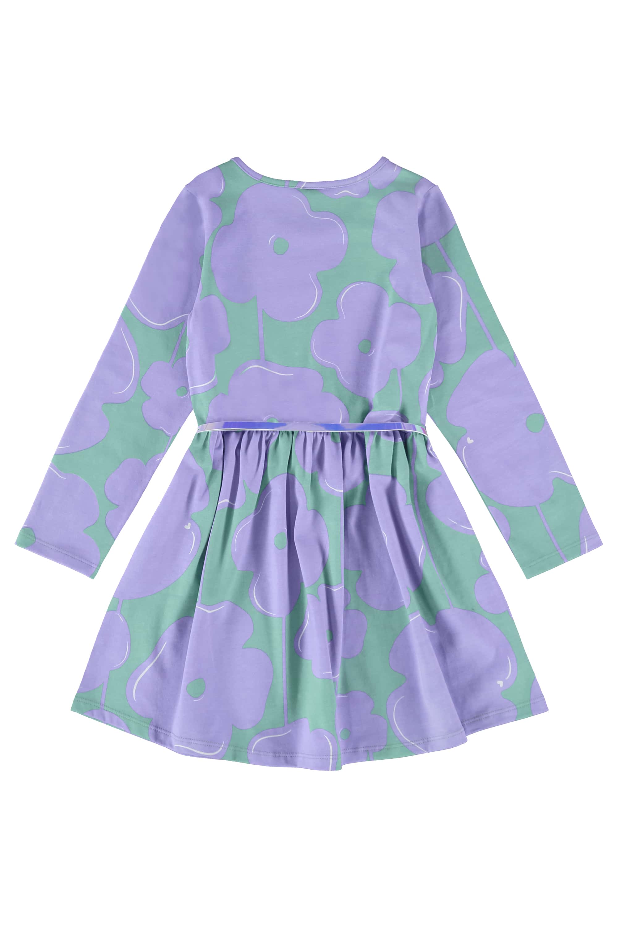 Vestido Infantil Manga Longa com Cinto (Azul) Bee Loop - Imagem 6