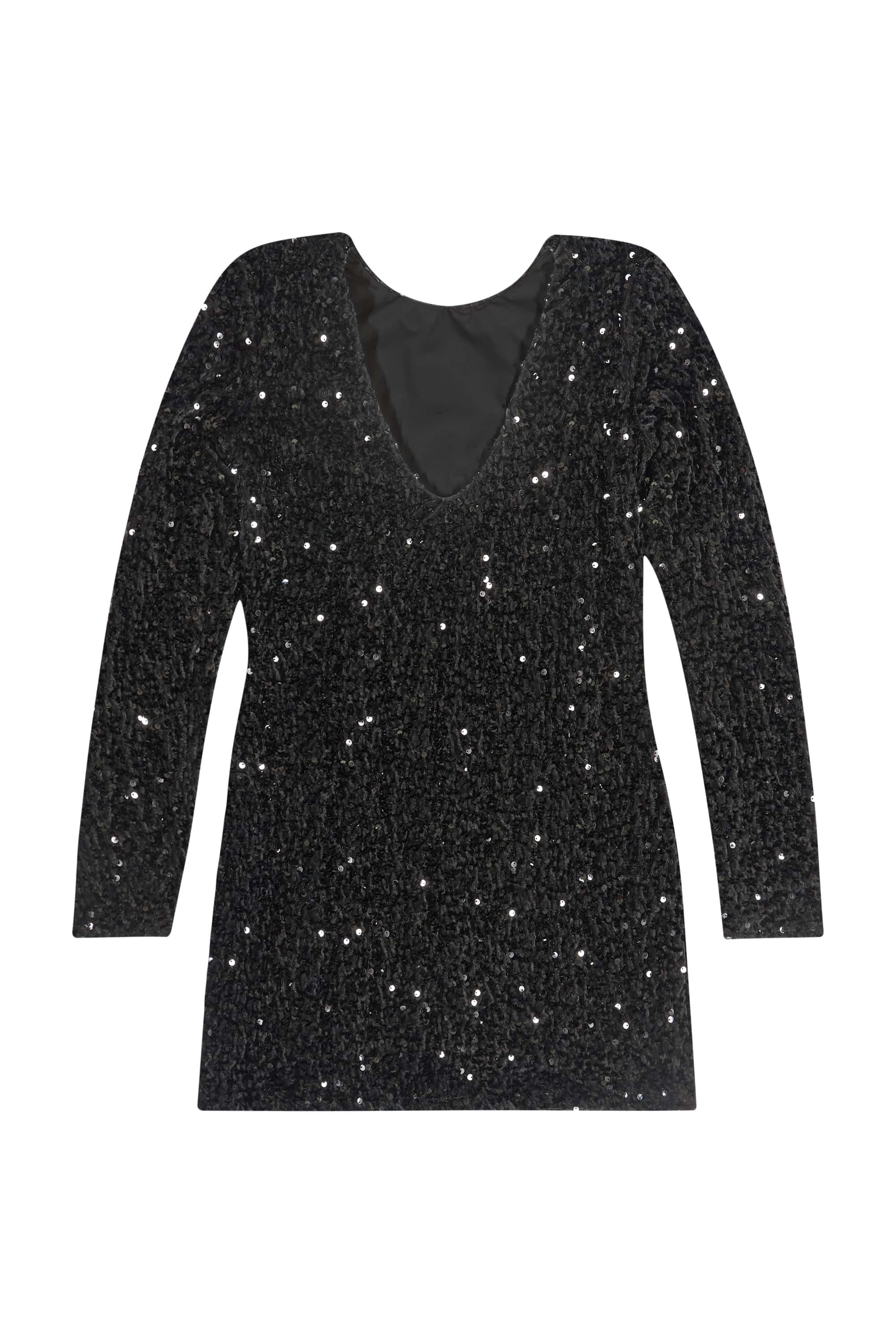 Vestido Juvenil em Paetê (Preto) Gloss - Imagem 8