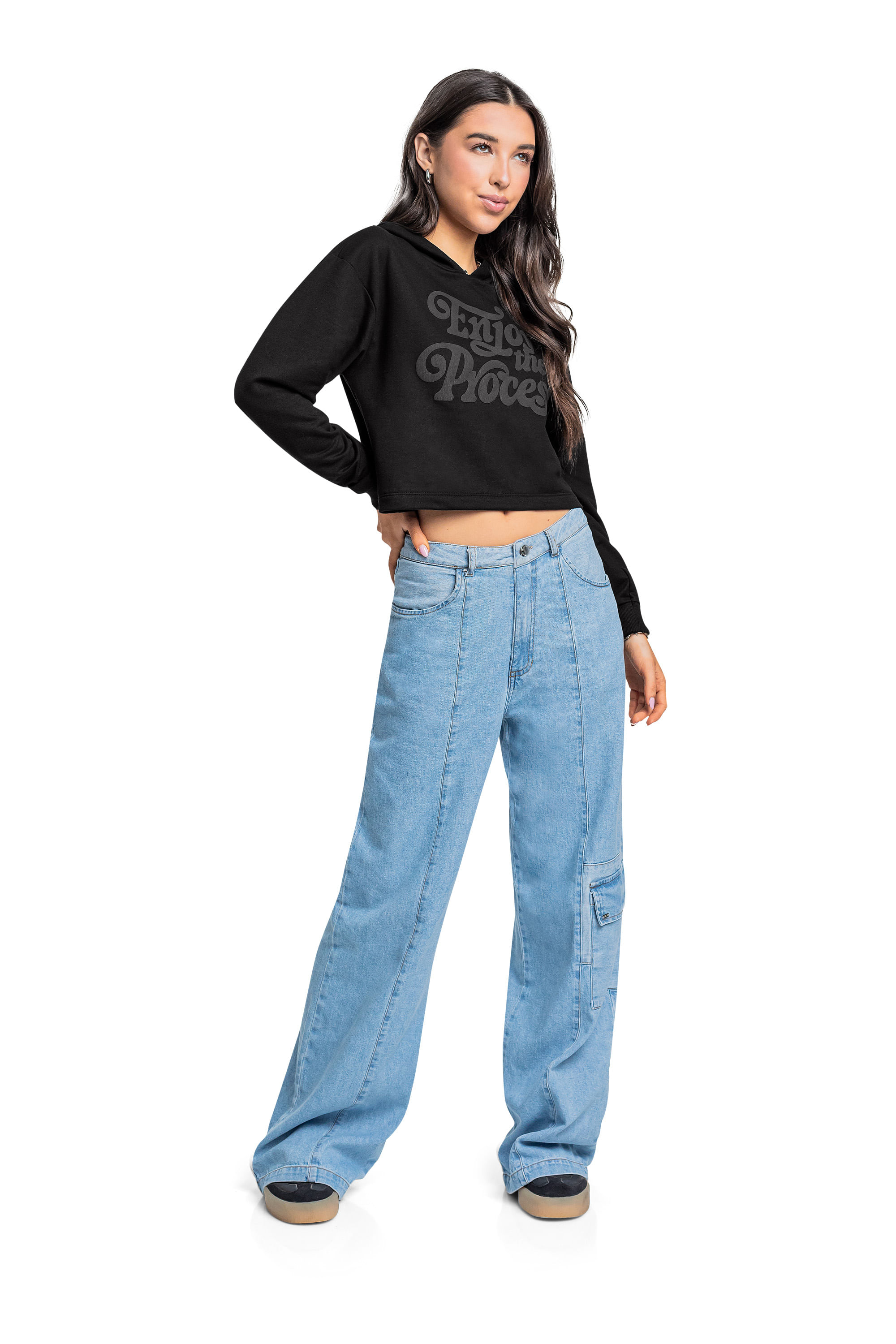 Blusão Juvenil em Moletom (Preto) Gloss - Imagem 9