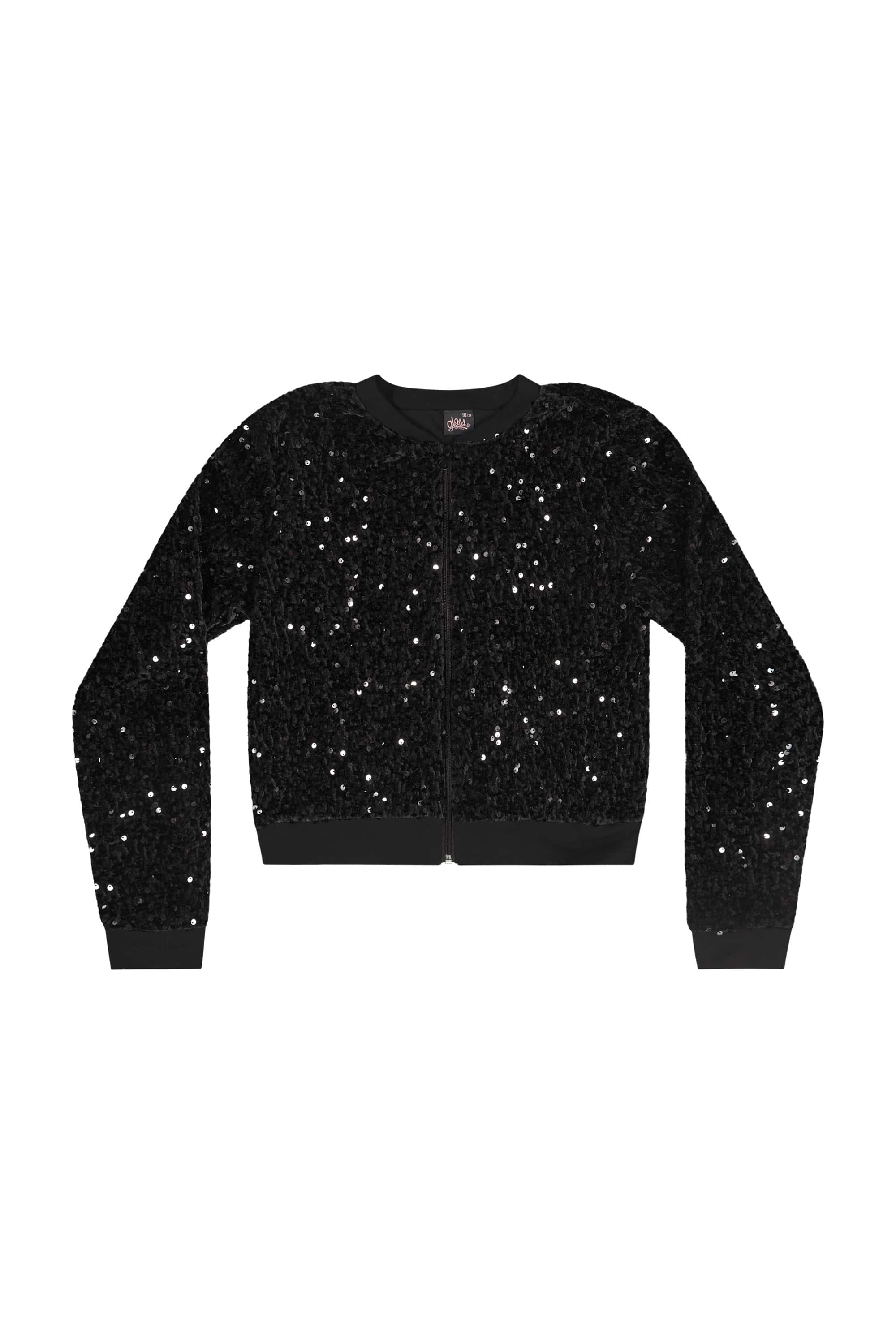 Jaqueta Bomber Juvenil em Paetê (Preto) Gloss - Imagem 11