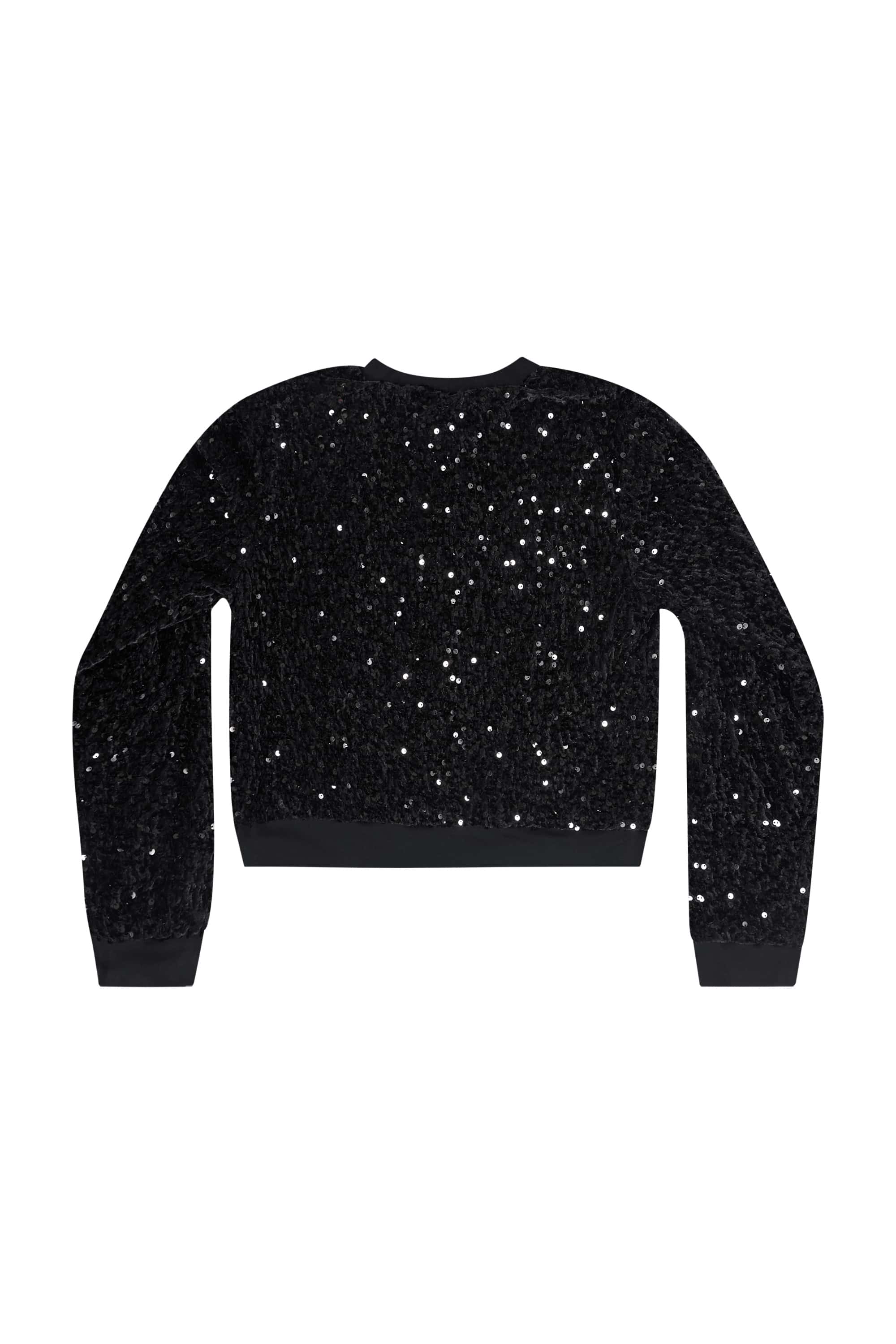 Jaqueta Bomber Juvenil em Paetê (Preto) Gloss - Imagem 12