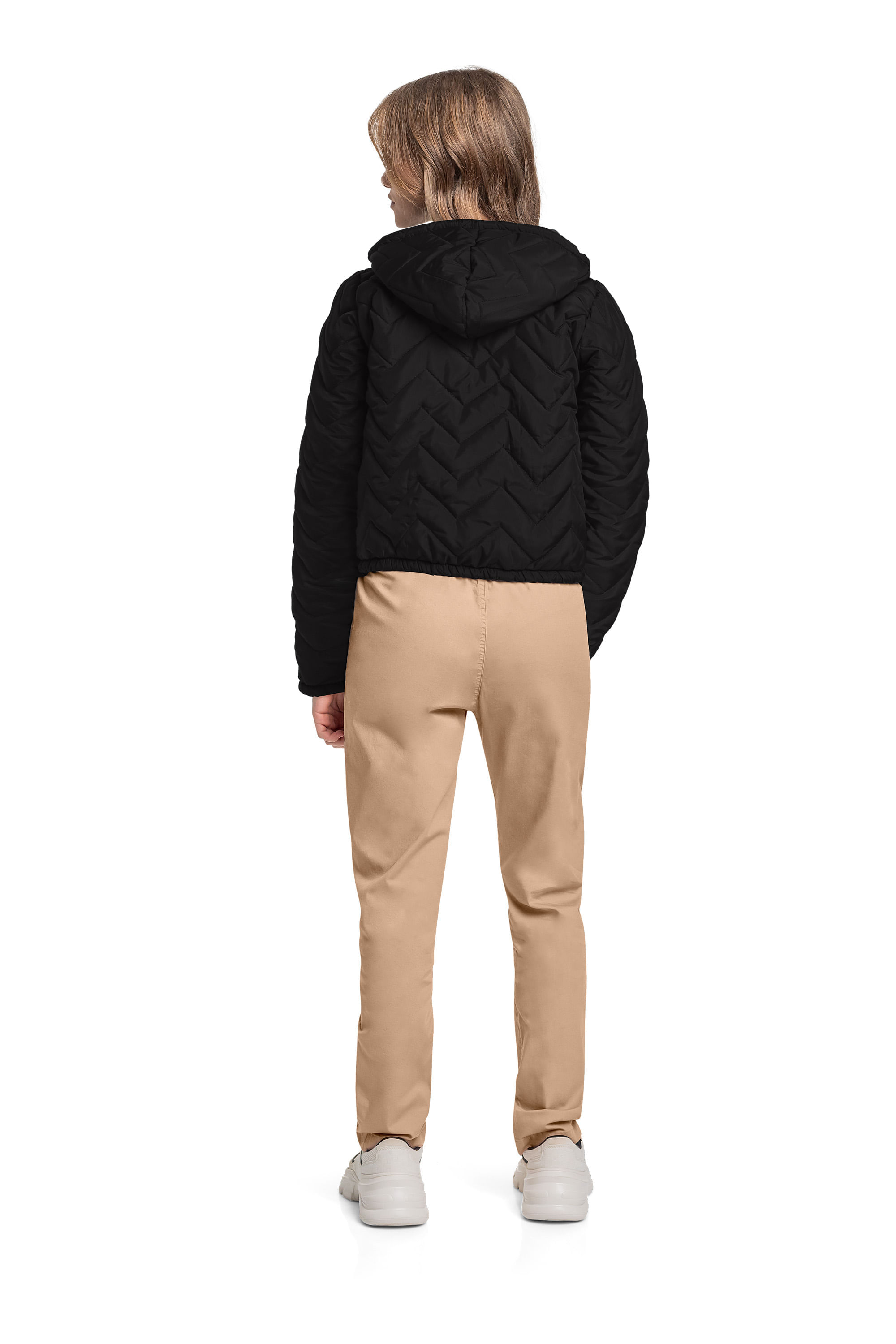 Calça Juvenil para Menina em Sarja (Marrom) Gloss - Imagem 11