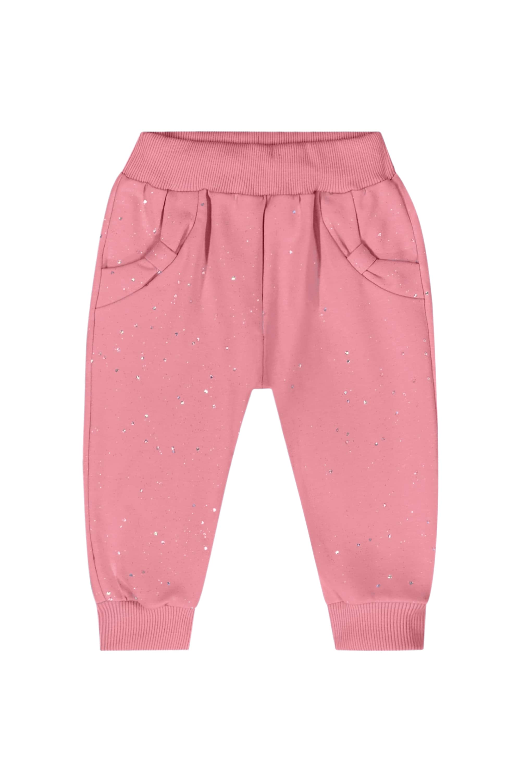 Conjunto com Jaqueta e Calça com Glitter para Bebê Menina (Rosa) Quimby - Imagem 3