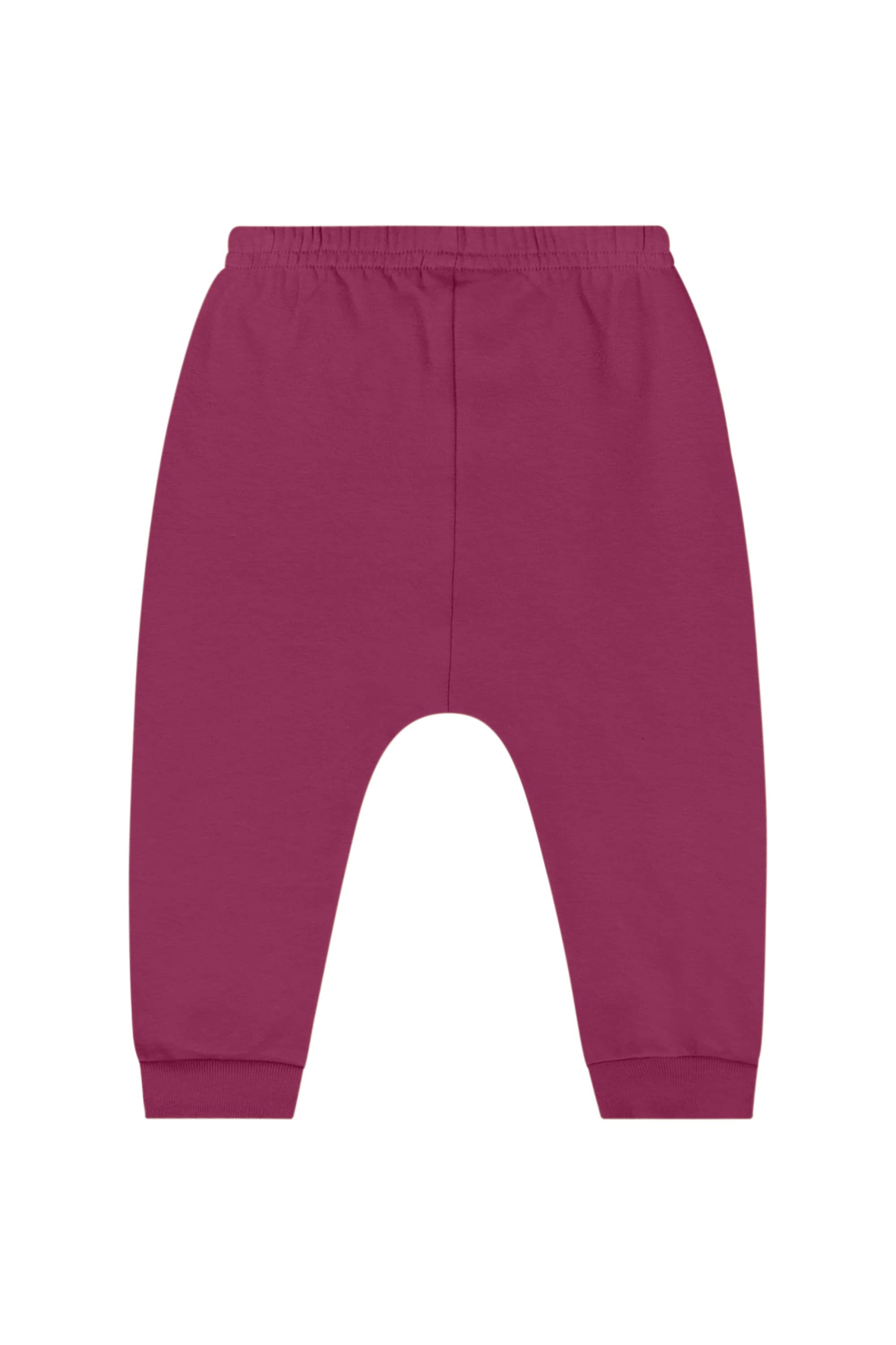 Conjunto com Blusão e Calça em Molecotton para Bebê Menina (Rosa) Quimby - Imagem 5
