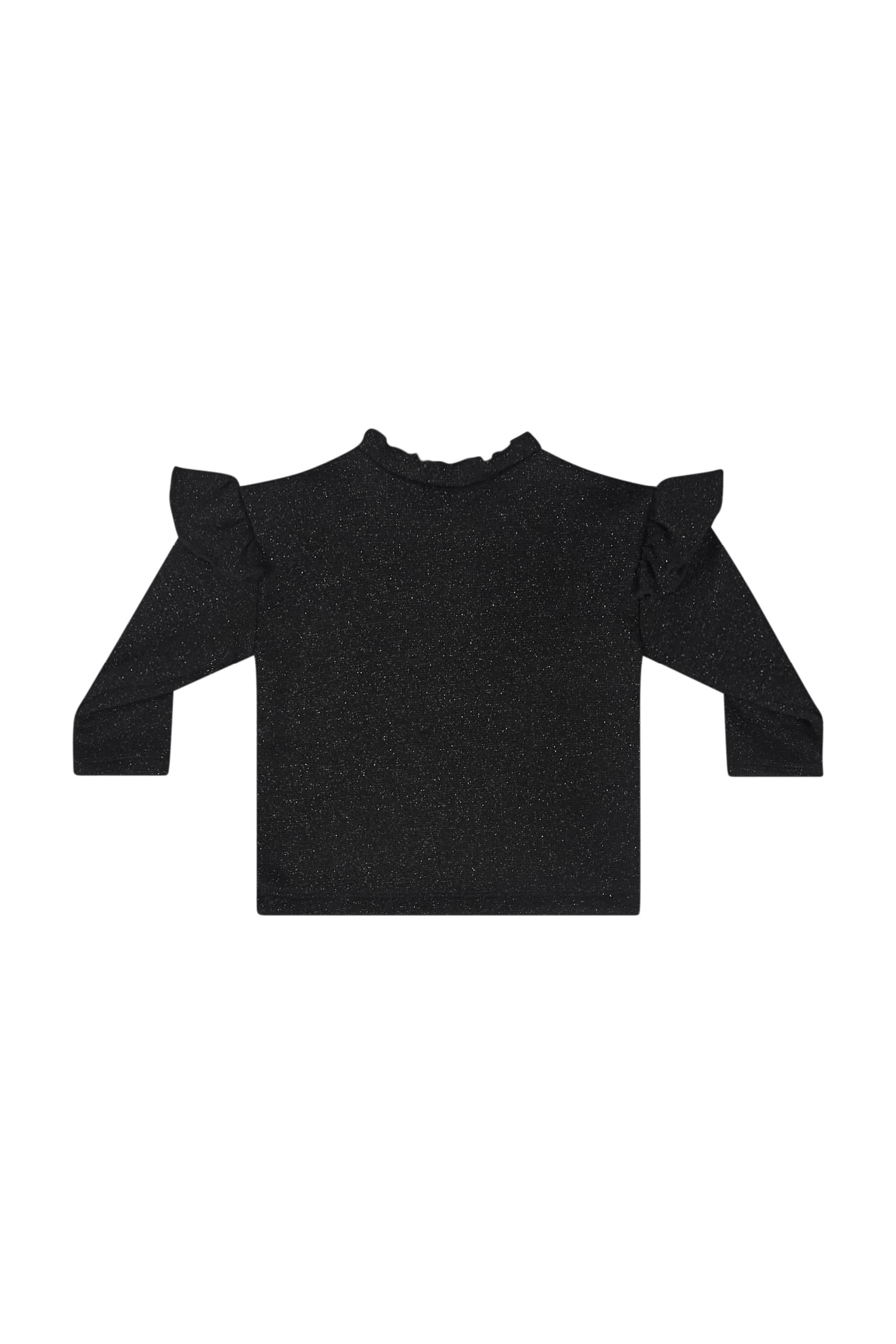 Conjunto com Blusa e Legging em Malha Tricot para Bebê Menina (Preto) Quimby - Imagem 24