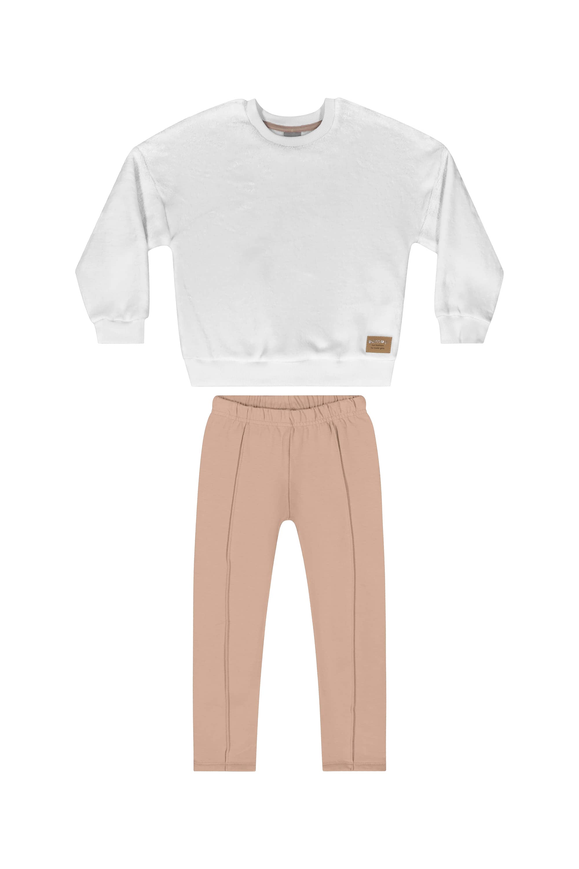 Conjunto Infantil com Blusão e Legging para Menina (Off White) Quimby - Imagem 26