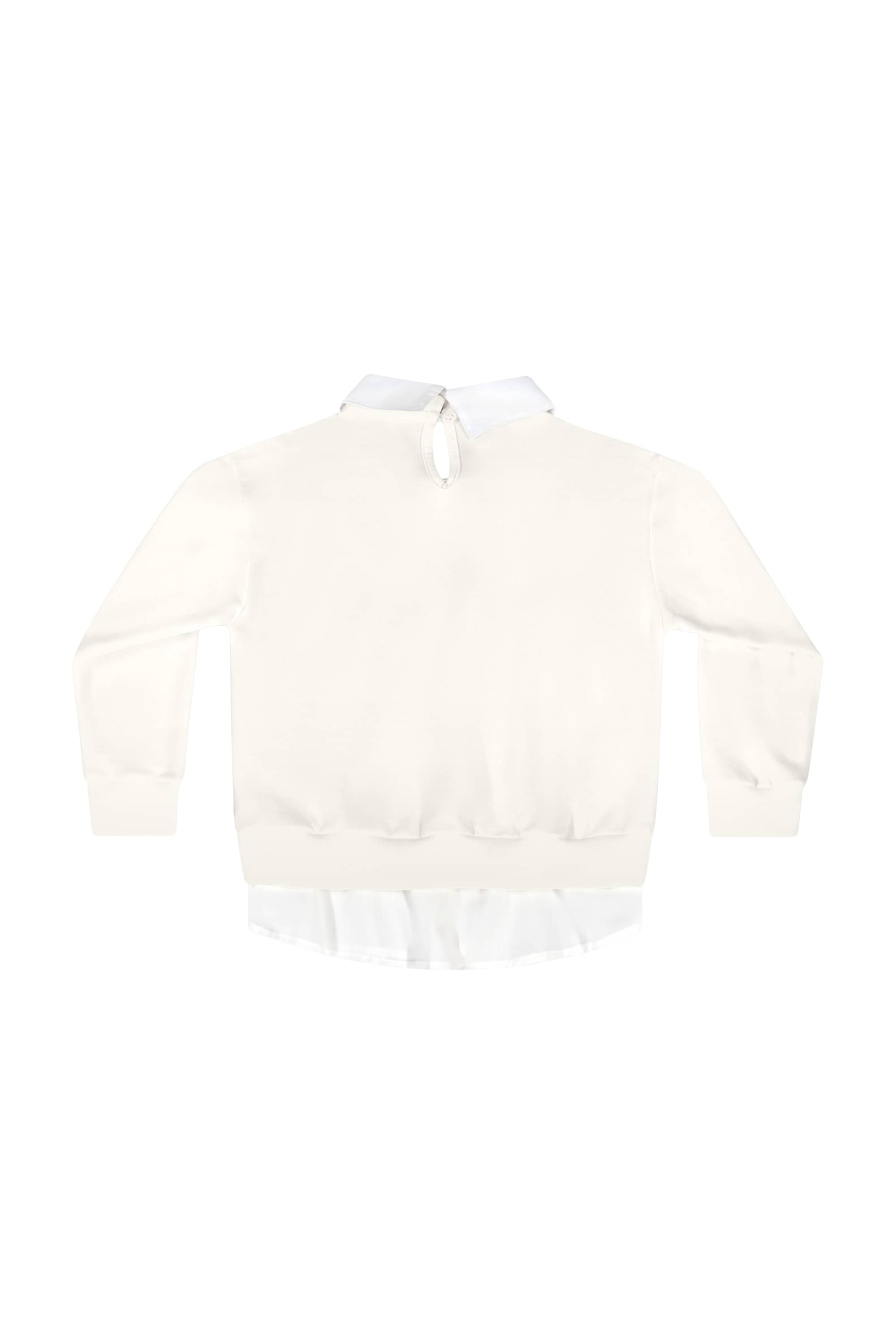 Conjunto com Blusão em Moletom e Legging para Menina (Off White) Quimby - Imagem 11