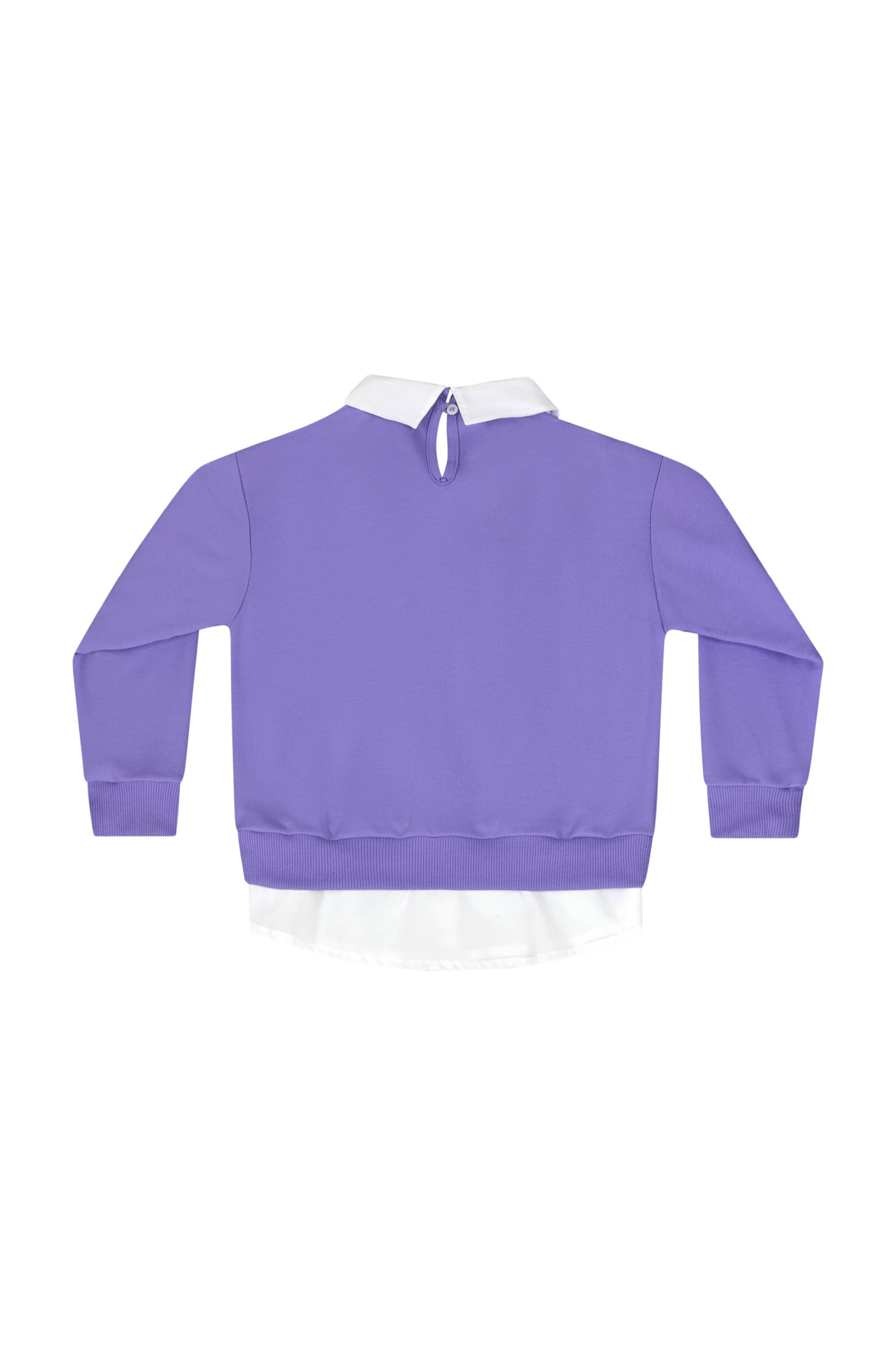 Conjunto com Blusão em Moletom e Legging para Menina (Roxo) Quimby - Imagem 11
