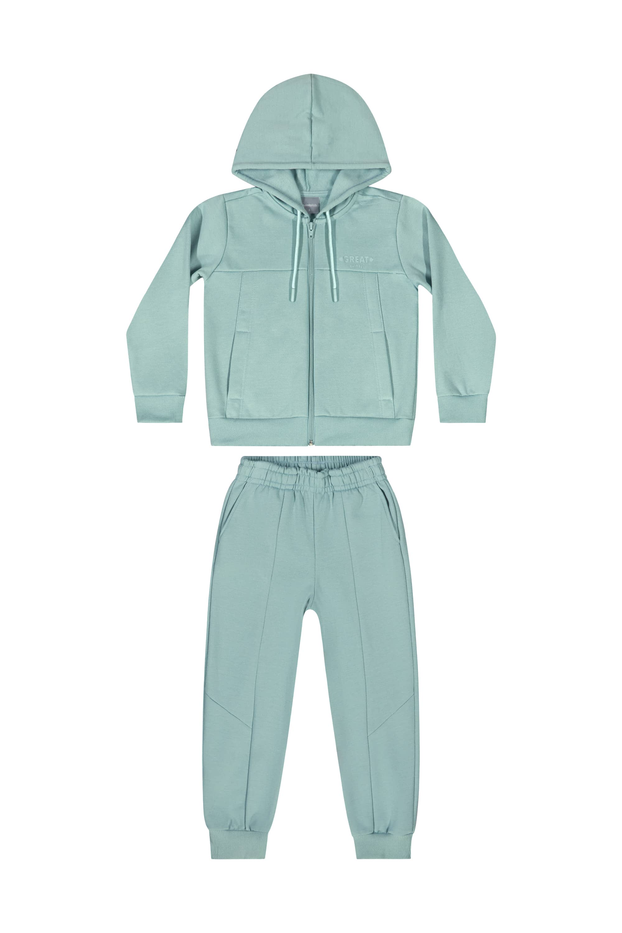 Conjunto com Jaqueta e Calça em Moletom para Menina (Azul) Quimby - Imagem 37