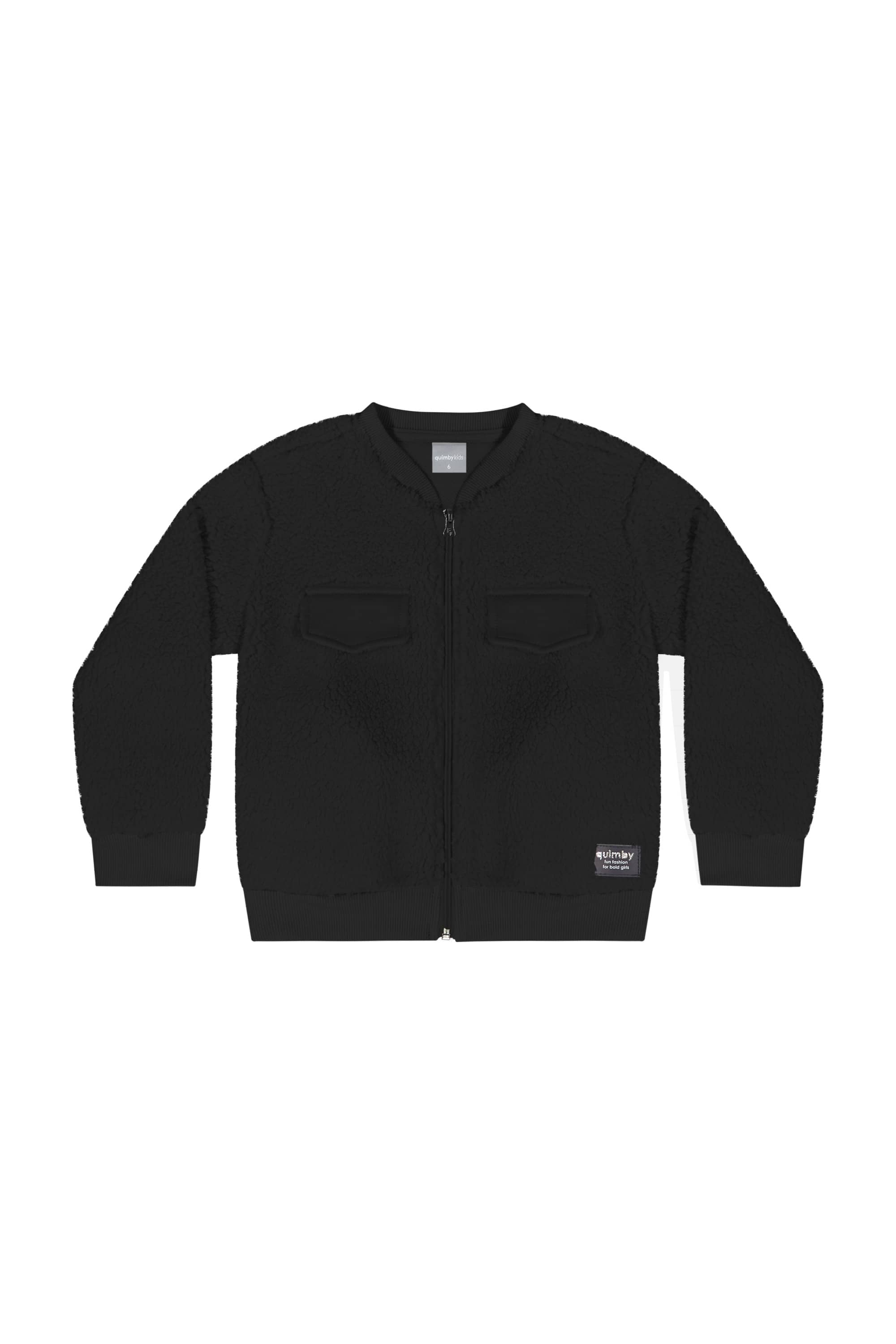 Jaqueta de Pelinhos Infantil para Menina (Preto) Quimby - Imagem 18