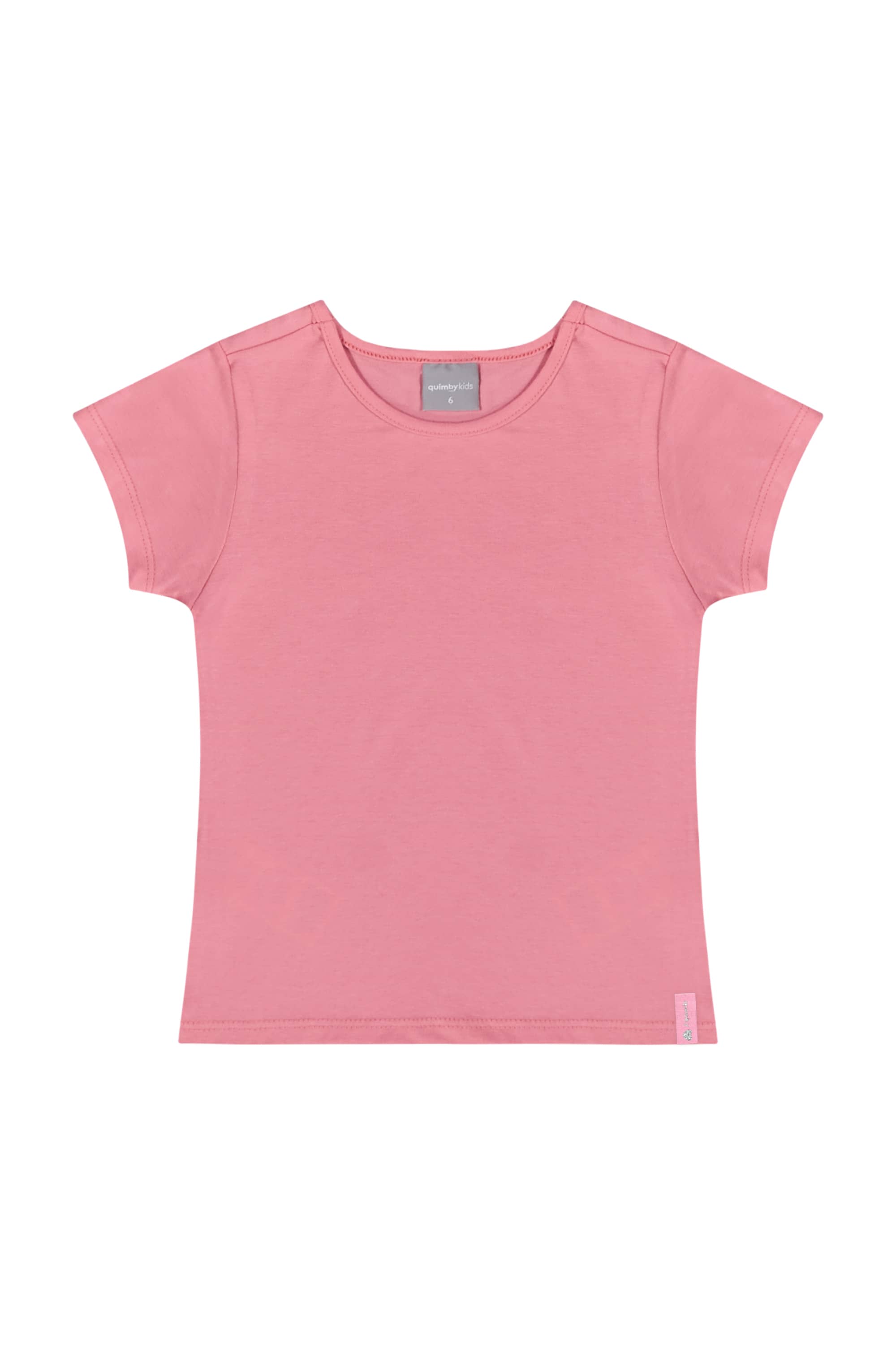 Blusa Básica Infantil para Menina (Rosa) Quimby