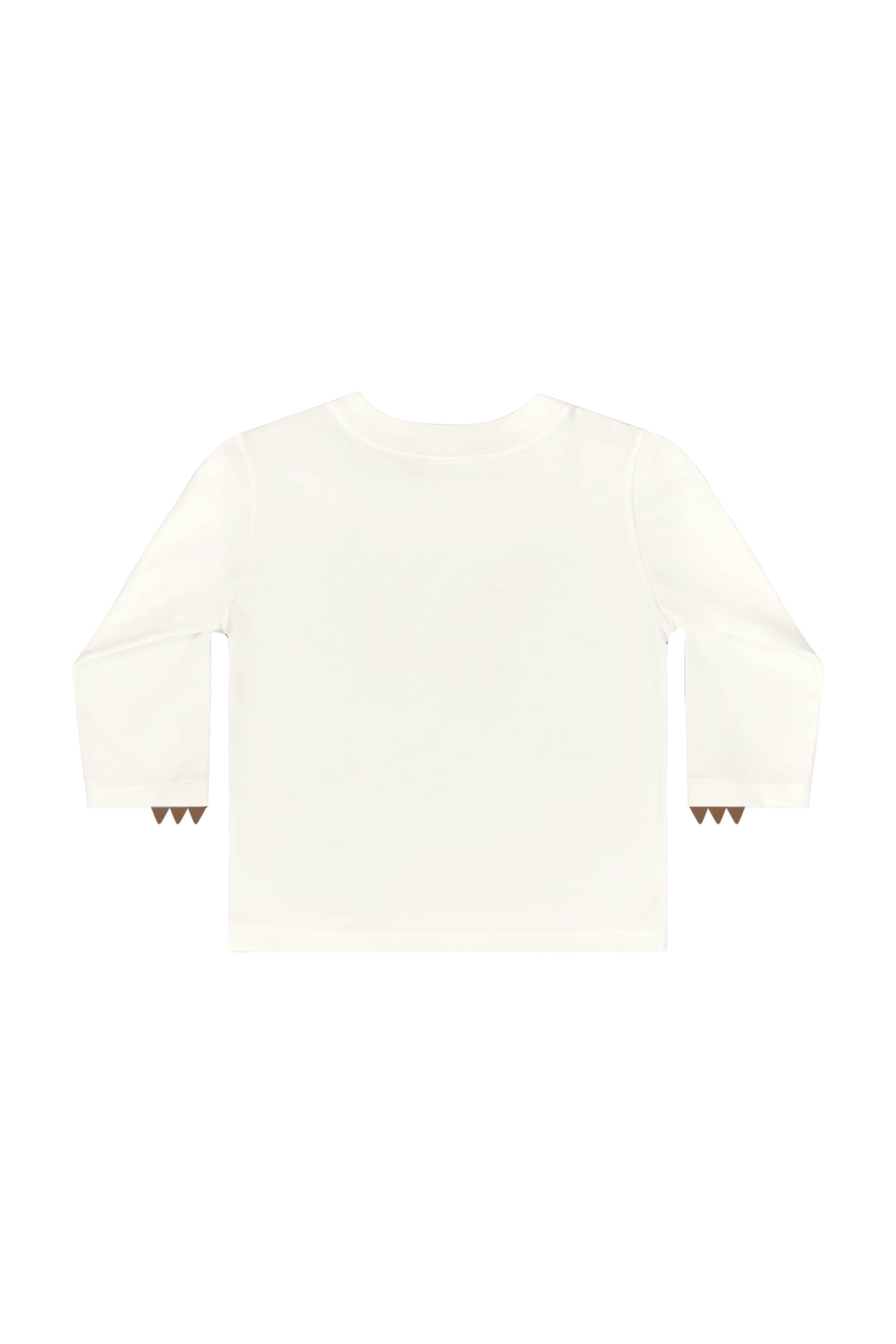 Camiseta Manga Longa de Ursinho para Bebê Menino (Off White) Quimby - Imagem 8