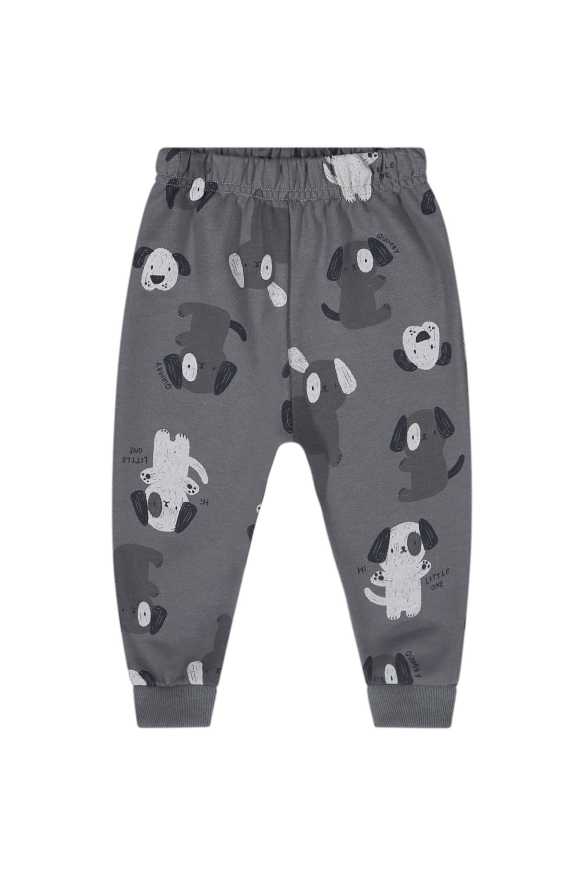 Conjunto de Cachorrinho em Moletom com Blusão e Calça para Bebê Menino (Cinza) Quimby - Imagem 28