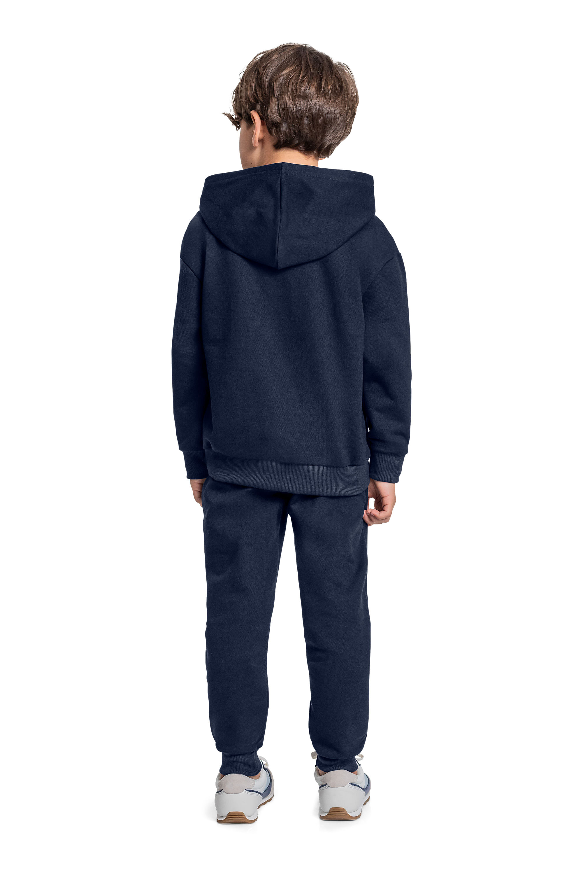 Conjunto com Blusão e Calça em Moletom para Menino (Azul Marinho) Quimby - Imagem 47