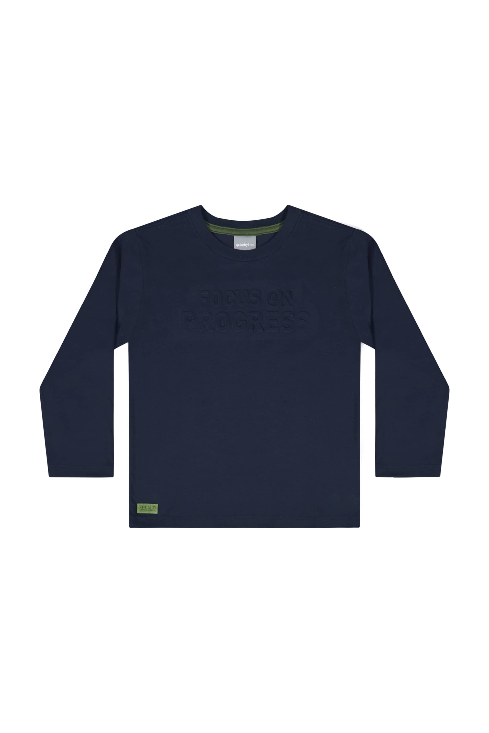 Conjunto com Camiseta Manga Longa e Calça para Menino (Azul Marinho) Quimby - Imagem 9