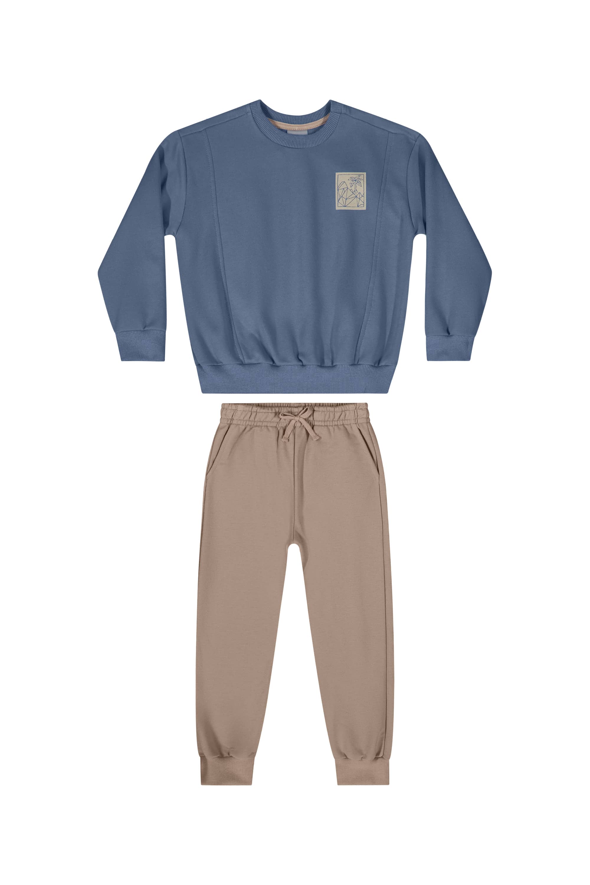 Conjunto com Blusão e Calça em Moletom para Menino (Azul) Quimby - Imagem 44