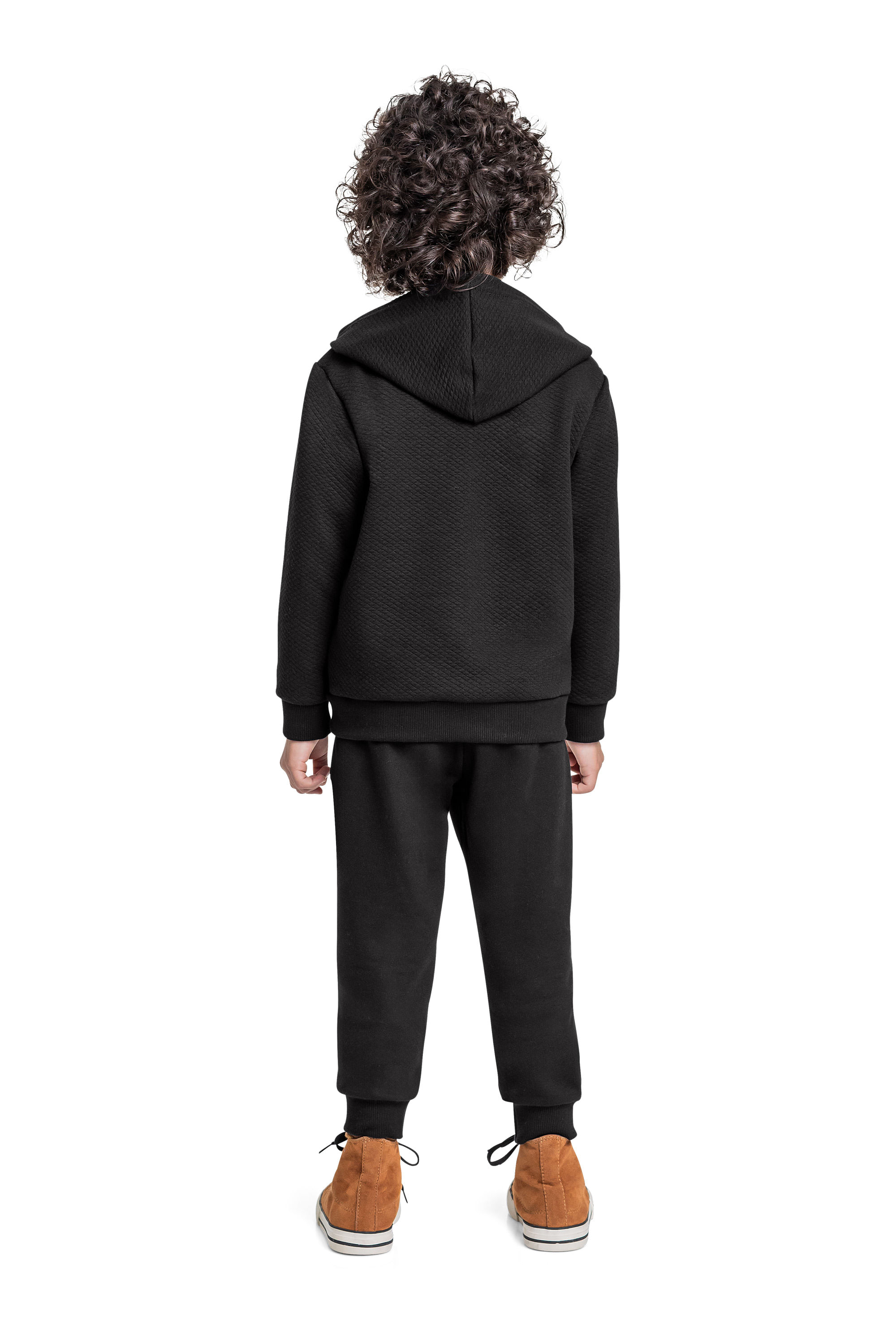 Conjunto com Jaqueta e Calça Infantil para Menino (Preto) Quimby - Imagem 12
