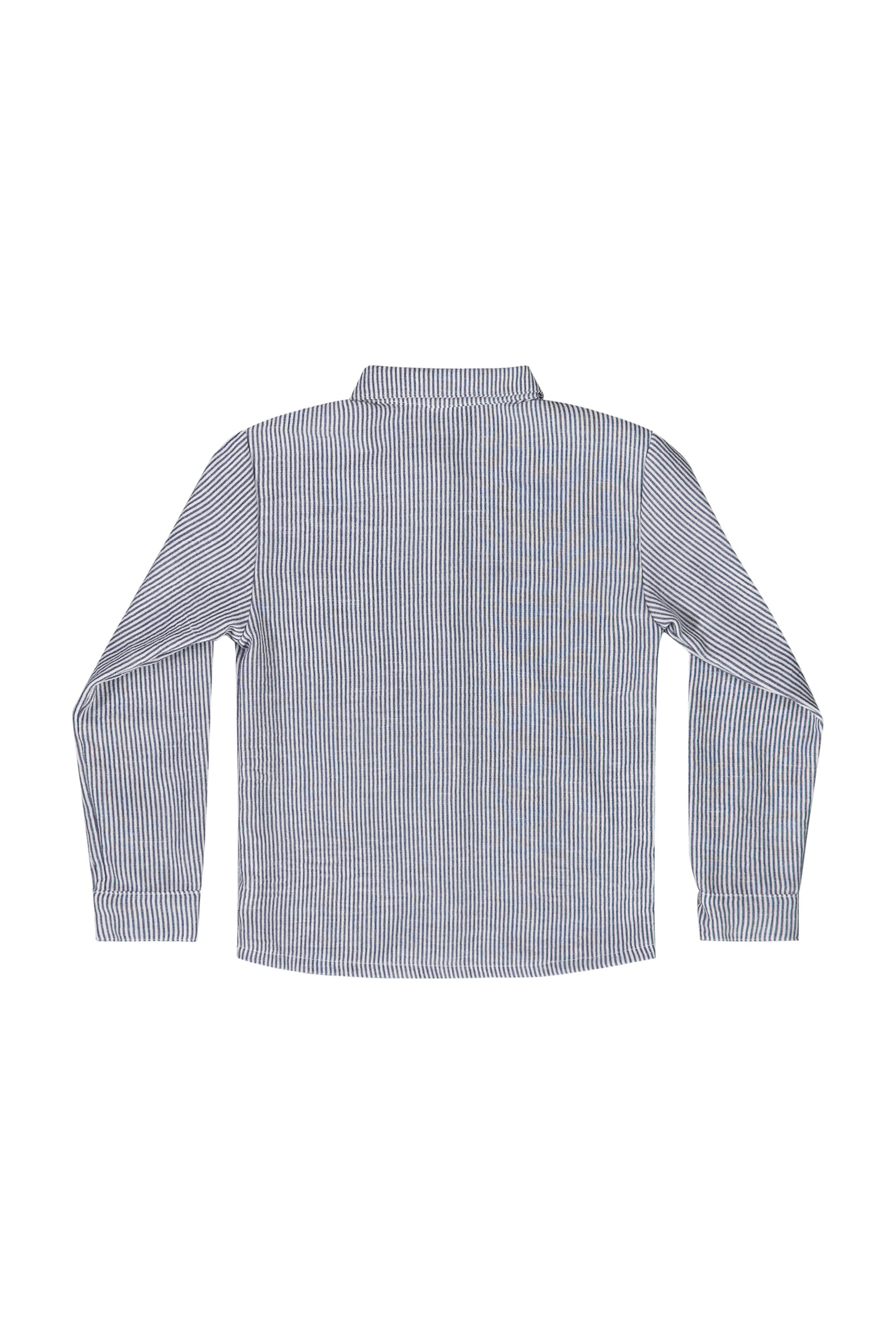 Conjunto com Camisa Listrada e Calça em Sarja para Menino (Azul) Quimby - Imagem 29