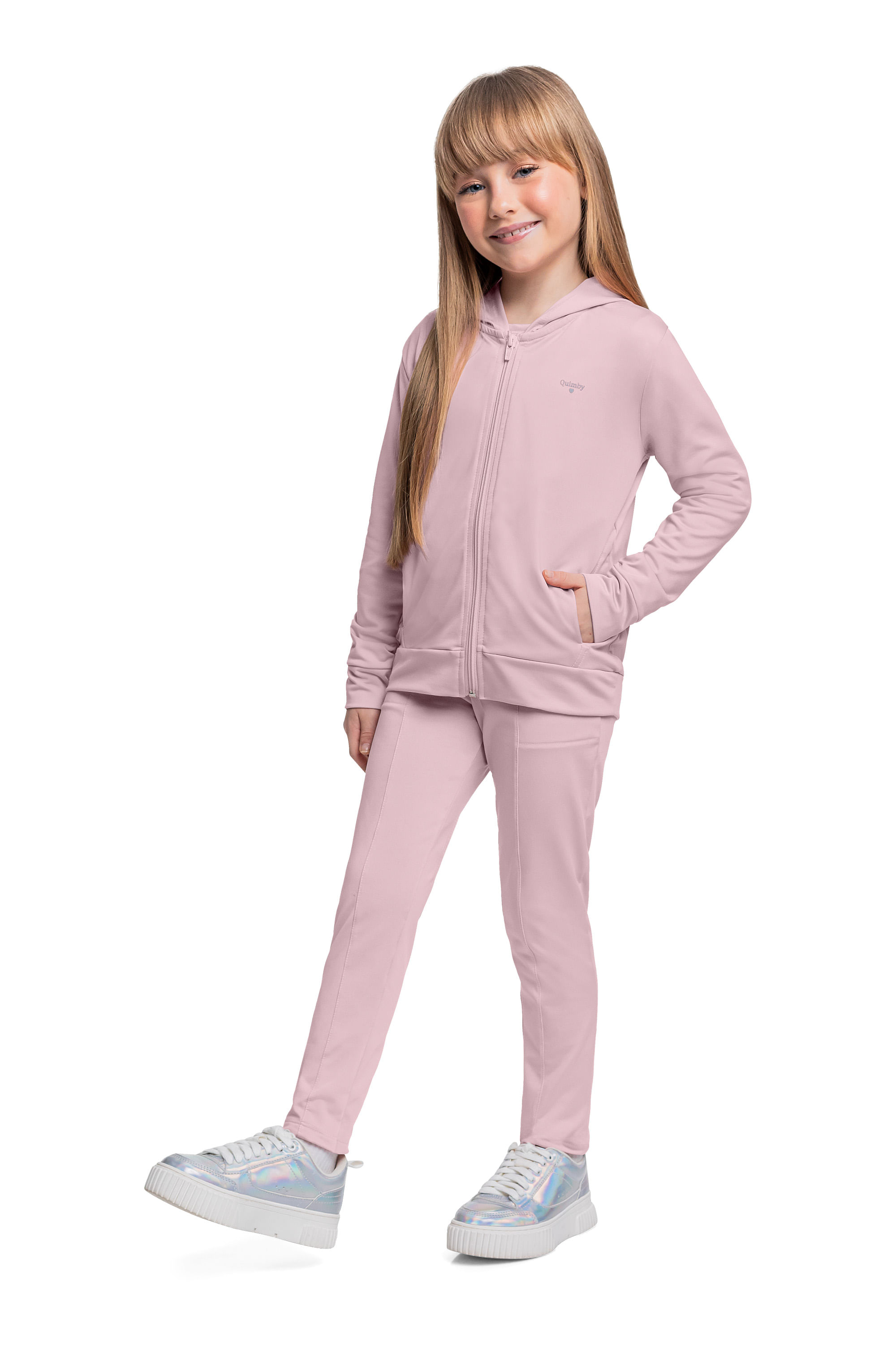 Legging em Malha Térmica para Menina (Rosa) Quimby