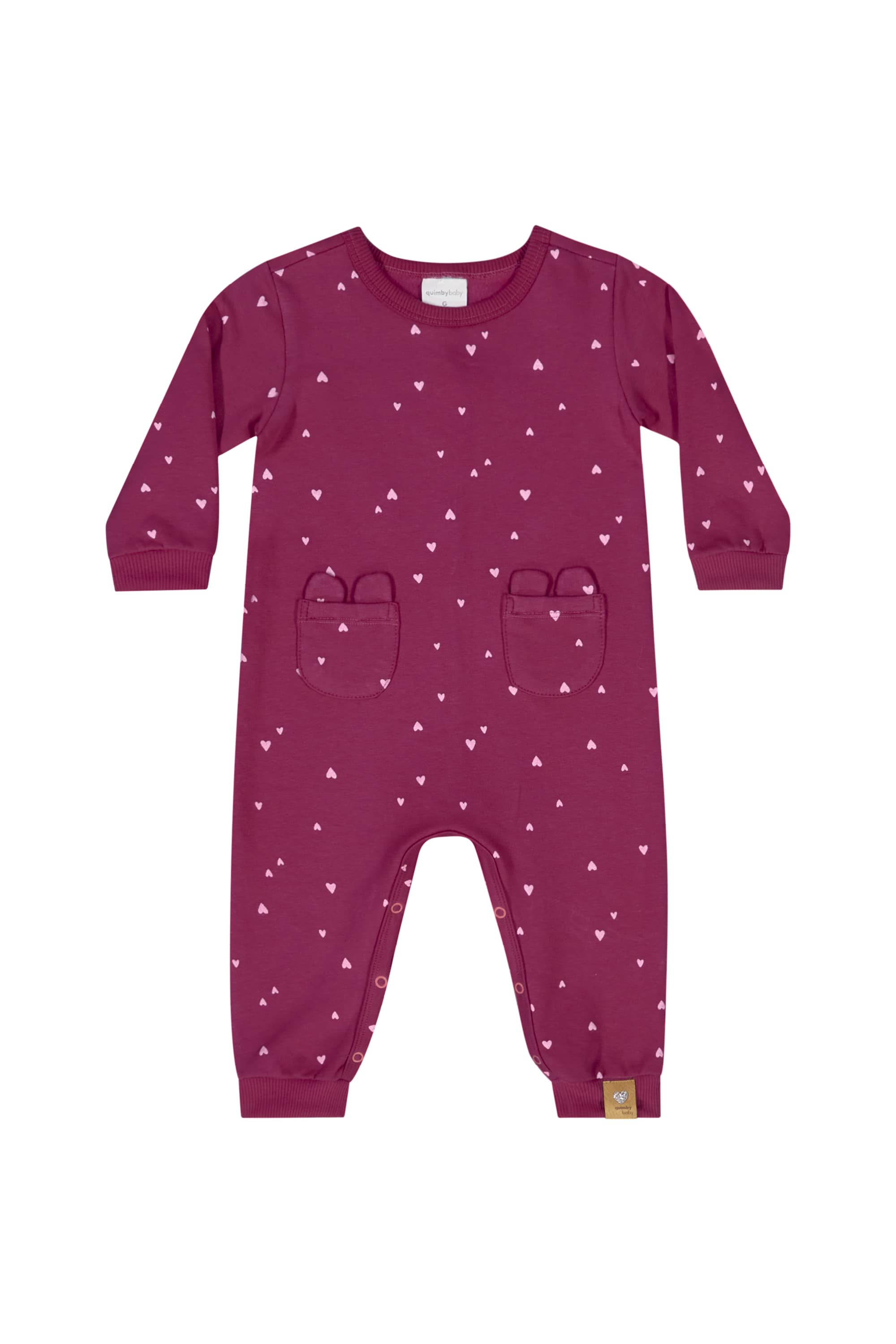 Macacão em Molecotton para Bebê Menina (Rosa) Quimby
