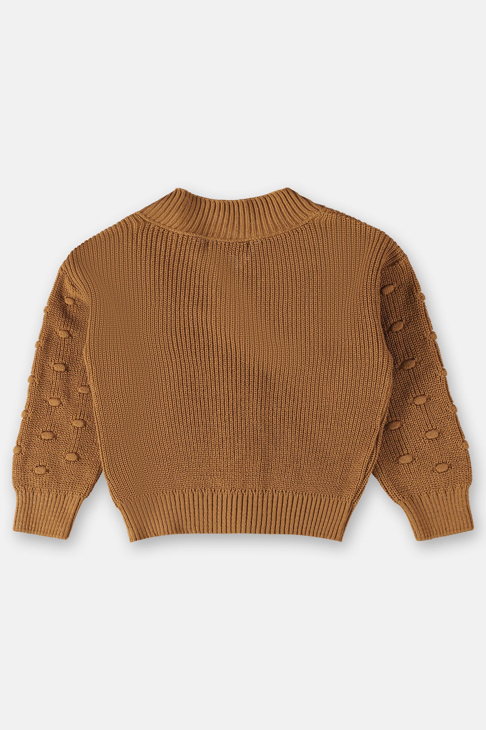 Casaco em Tricô Infantil para Meninas (Marrom) Up Baby - Imagem 15