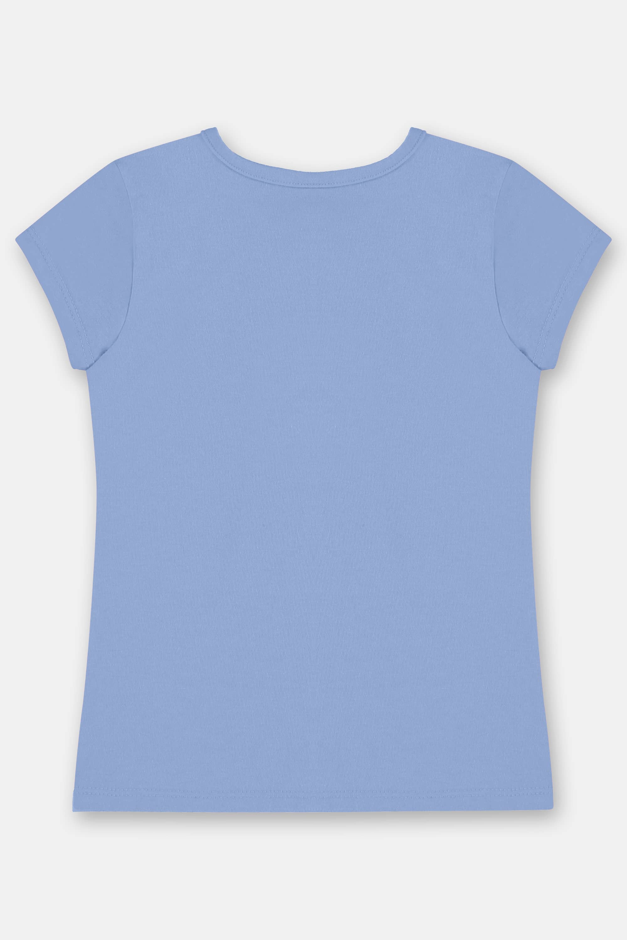 Blusa Infantil Manga Curta Básica em Cotton (Azul) Up Baby - Imagem 2