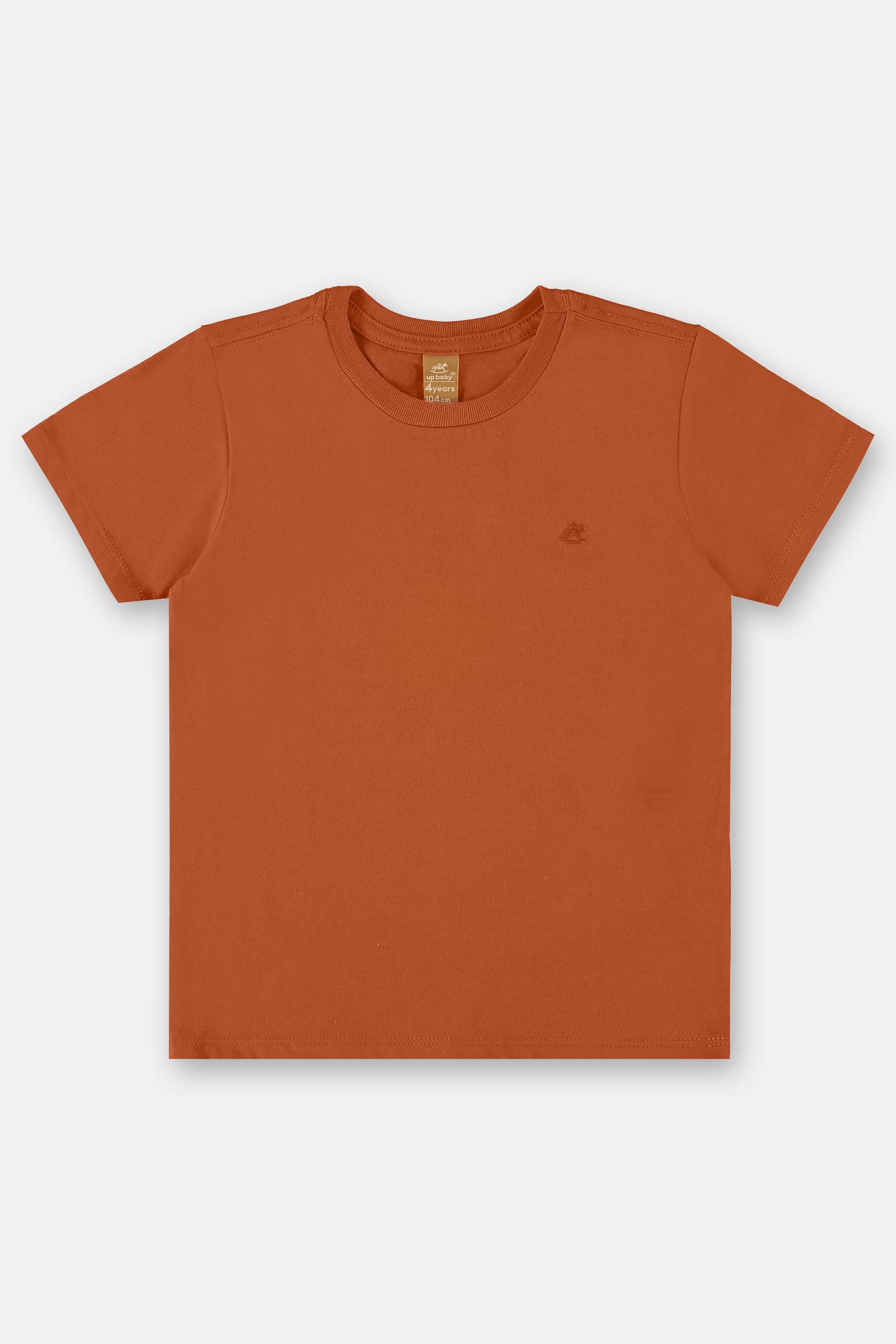 Camiseta Infantil Masculino em Meia Malha (Laranja) Up Baby - Imagem 7