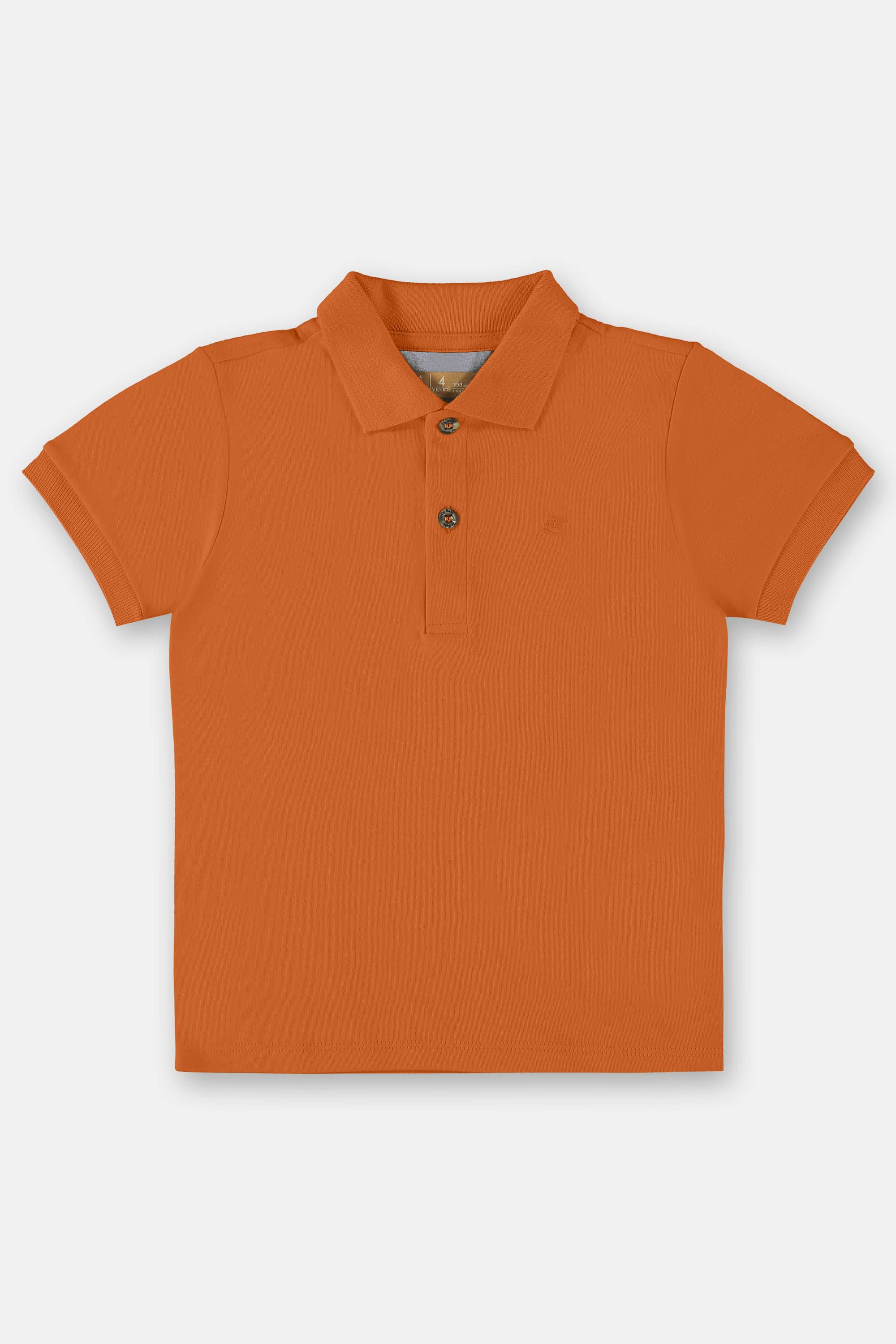 Camisa Polo Infantil para Menino em Suedine (Laranja) Up Baby - Imagem 3